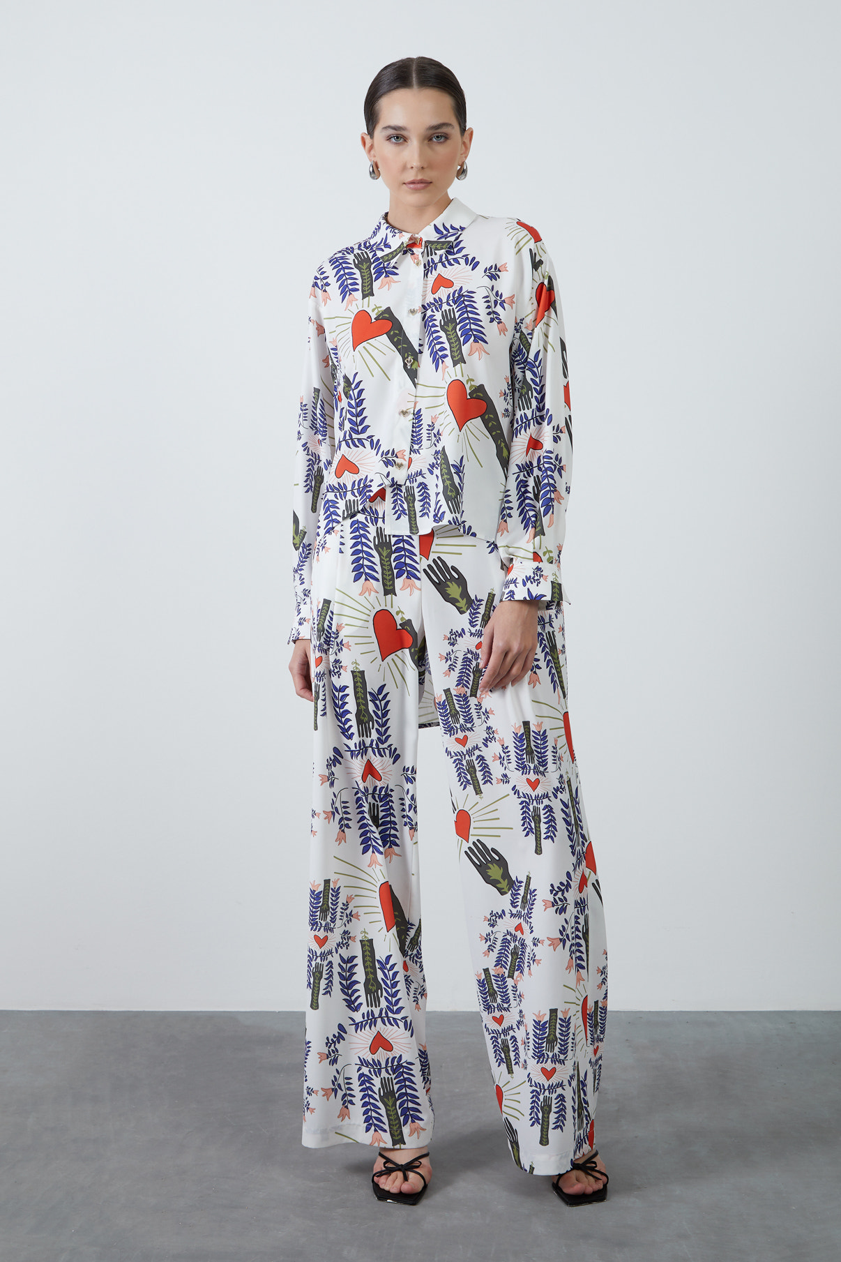 Baskılı Crop Ceket