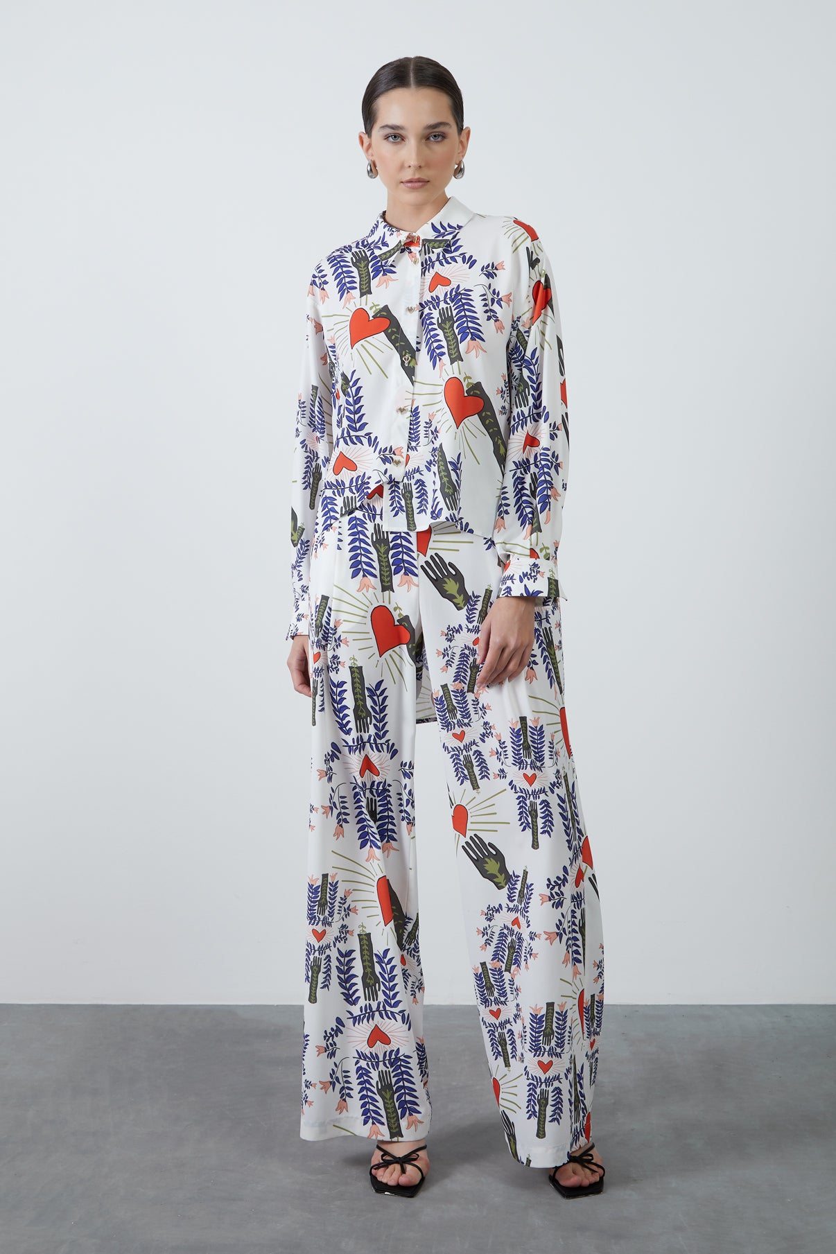 Baskılı Crop Ceket