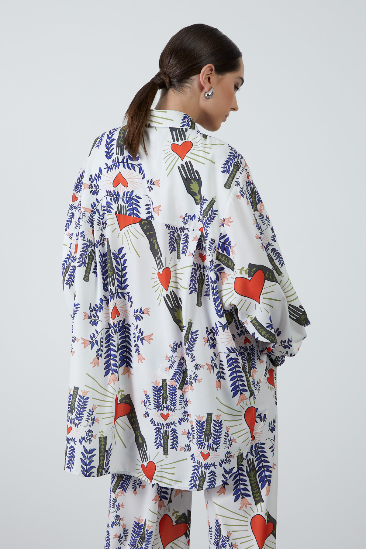 Baskılı Crop Ceket