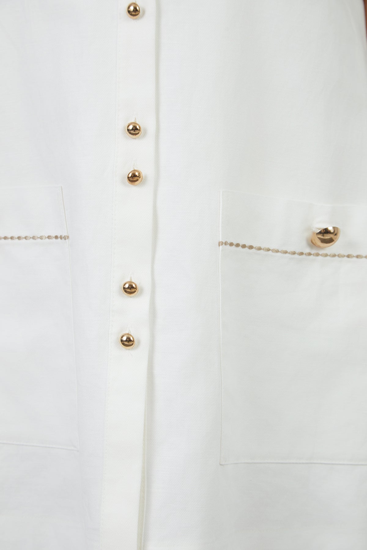 Nakış Detaylı Düğmeli Yelek