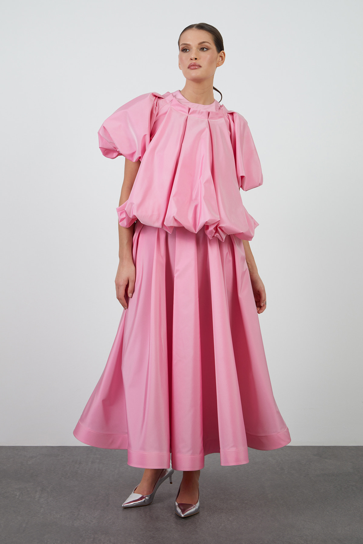 Büzgü Detaylı Balon Kol Bluz