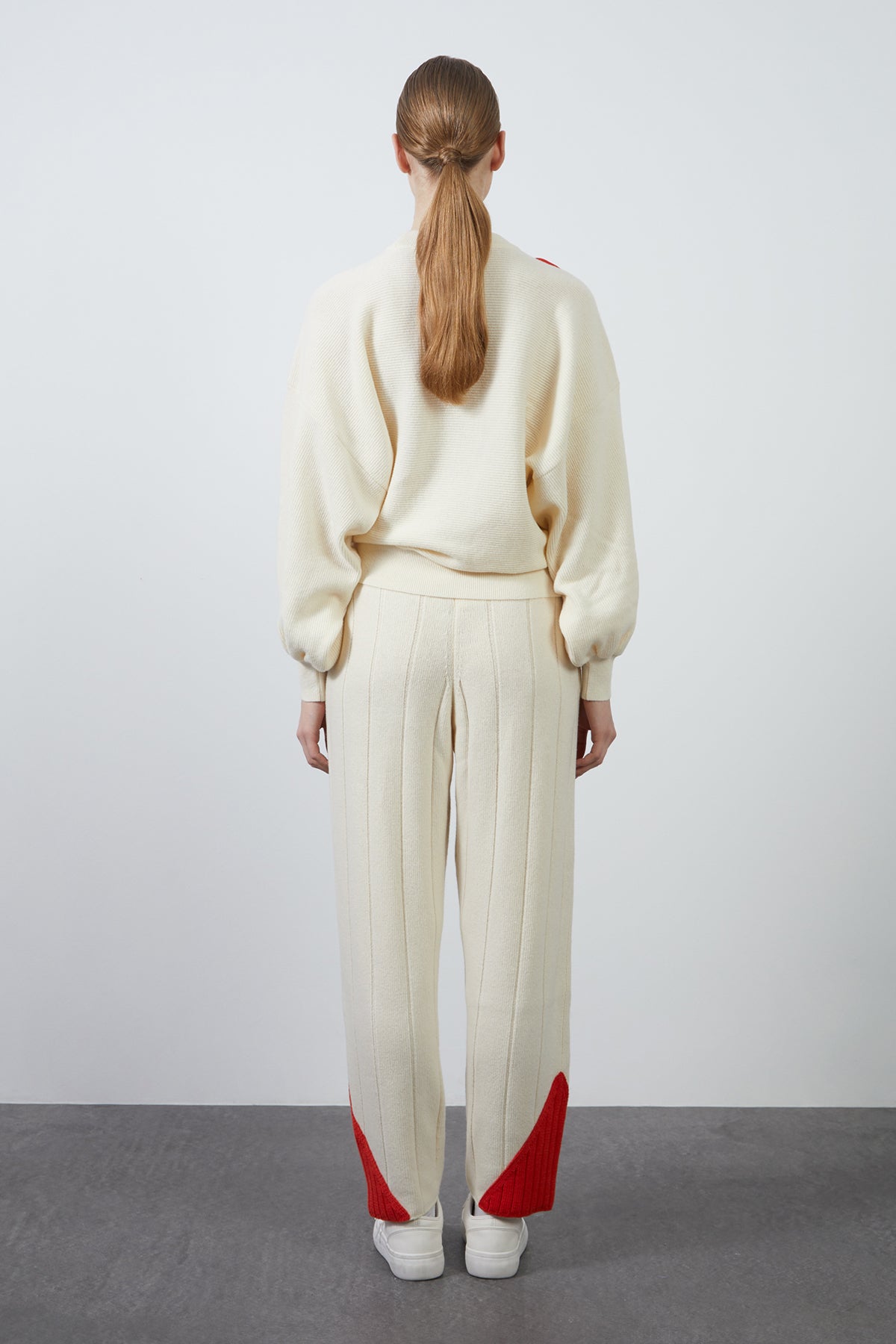 Renkli Şerit Detaylı Triko Kazak