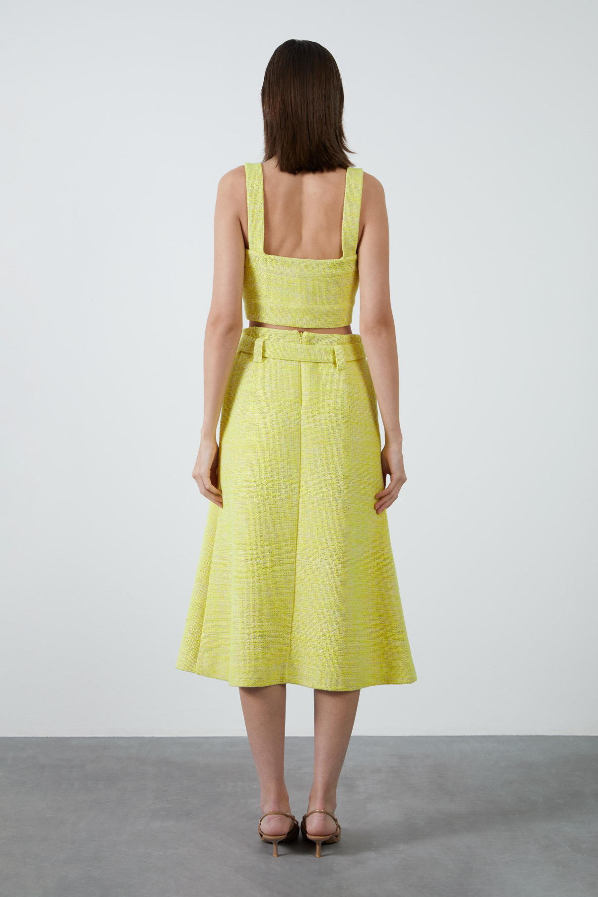 İnci Düğmeli Crop Bluz