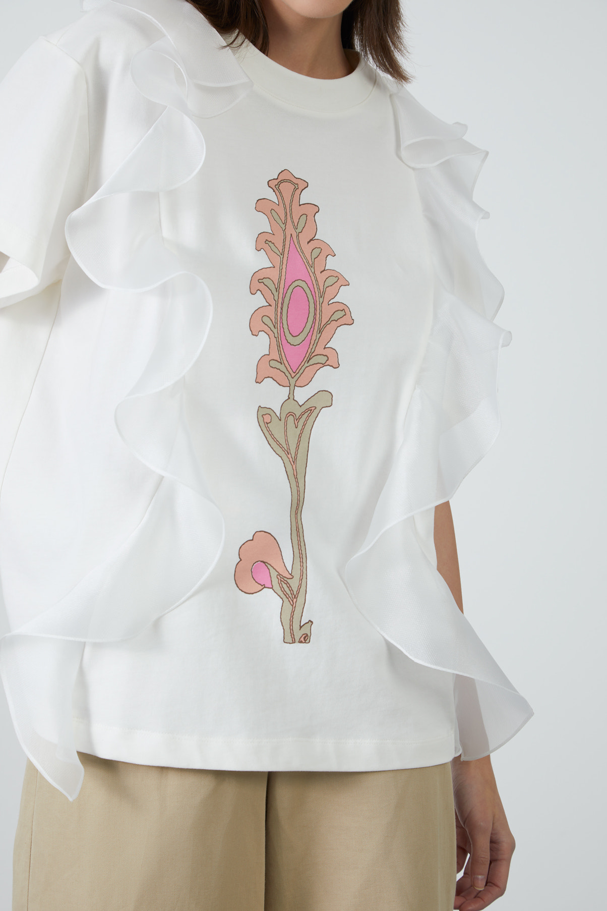 Önü Baskılı Basic T-shirt