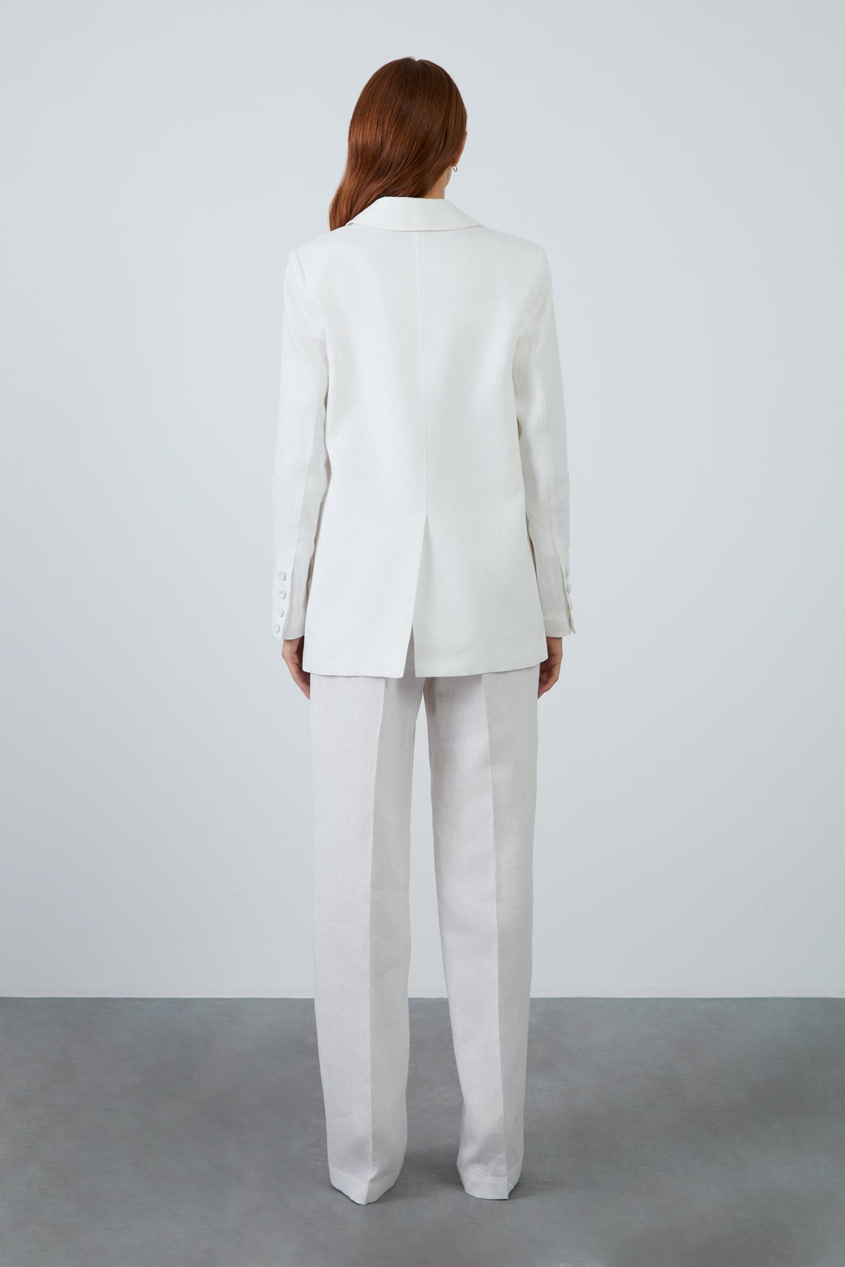 Uzun Kollu Keten Ceket