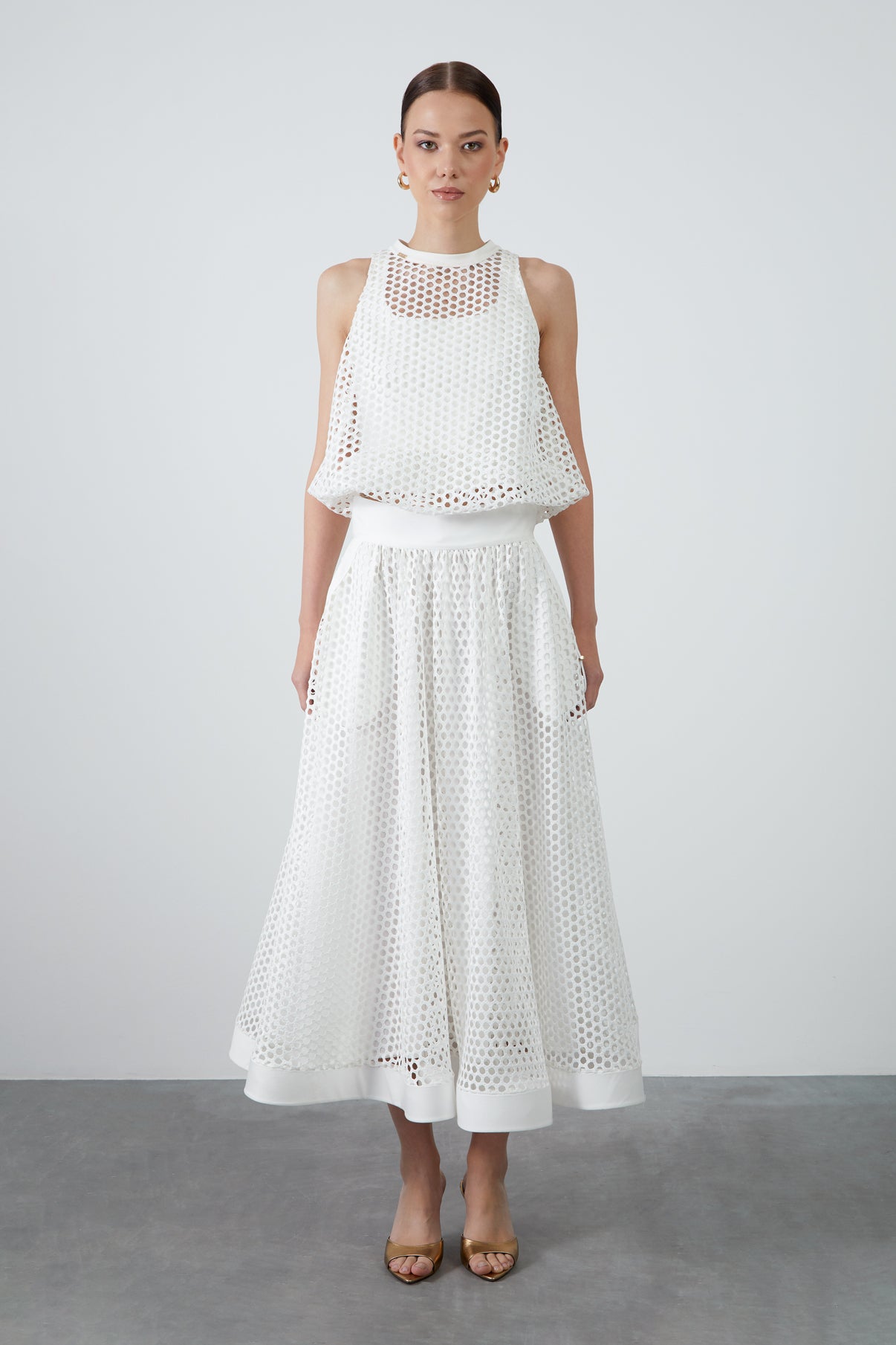 İçi Astarlı Fileli Etek