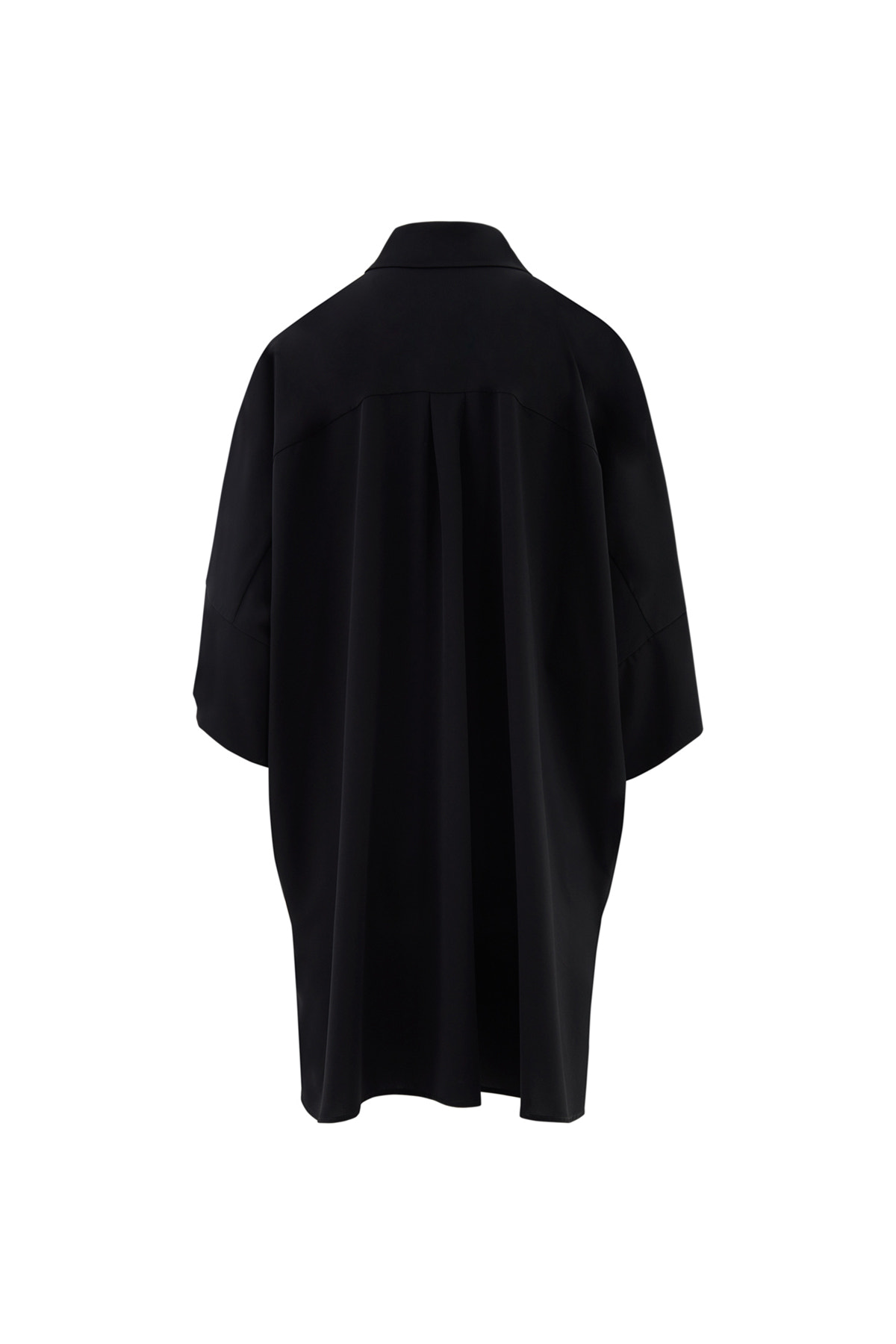 Önü Metal Düğmeli Duble Truvakar Kollu Yanları Yırtmaçlı Mini Elbise