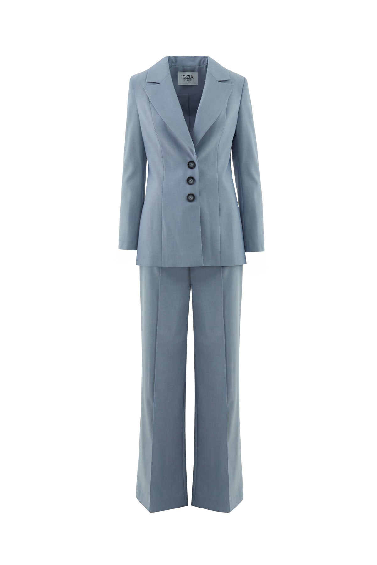 Mono Kapamalı Bele Oturan Pol Paça Pantolonlu Takım