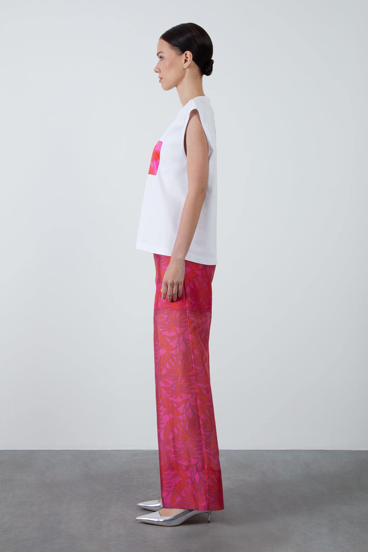 Ön Beden Pano Desenli Bluz