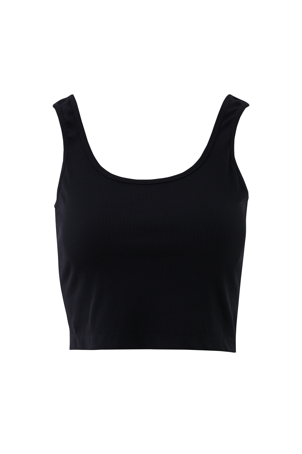 Basıc Askılı V Yaka Mercan Crop Top