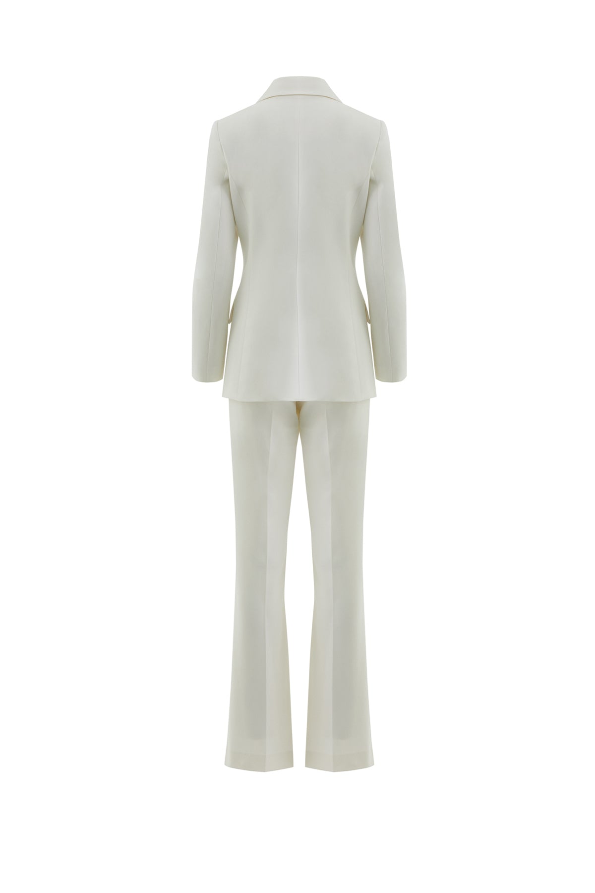 Kruvaze Kapamalı İspanyol Paça Pantolonlu Fit Turkuaz Takım