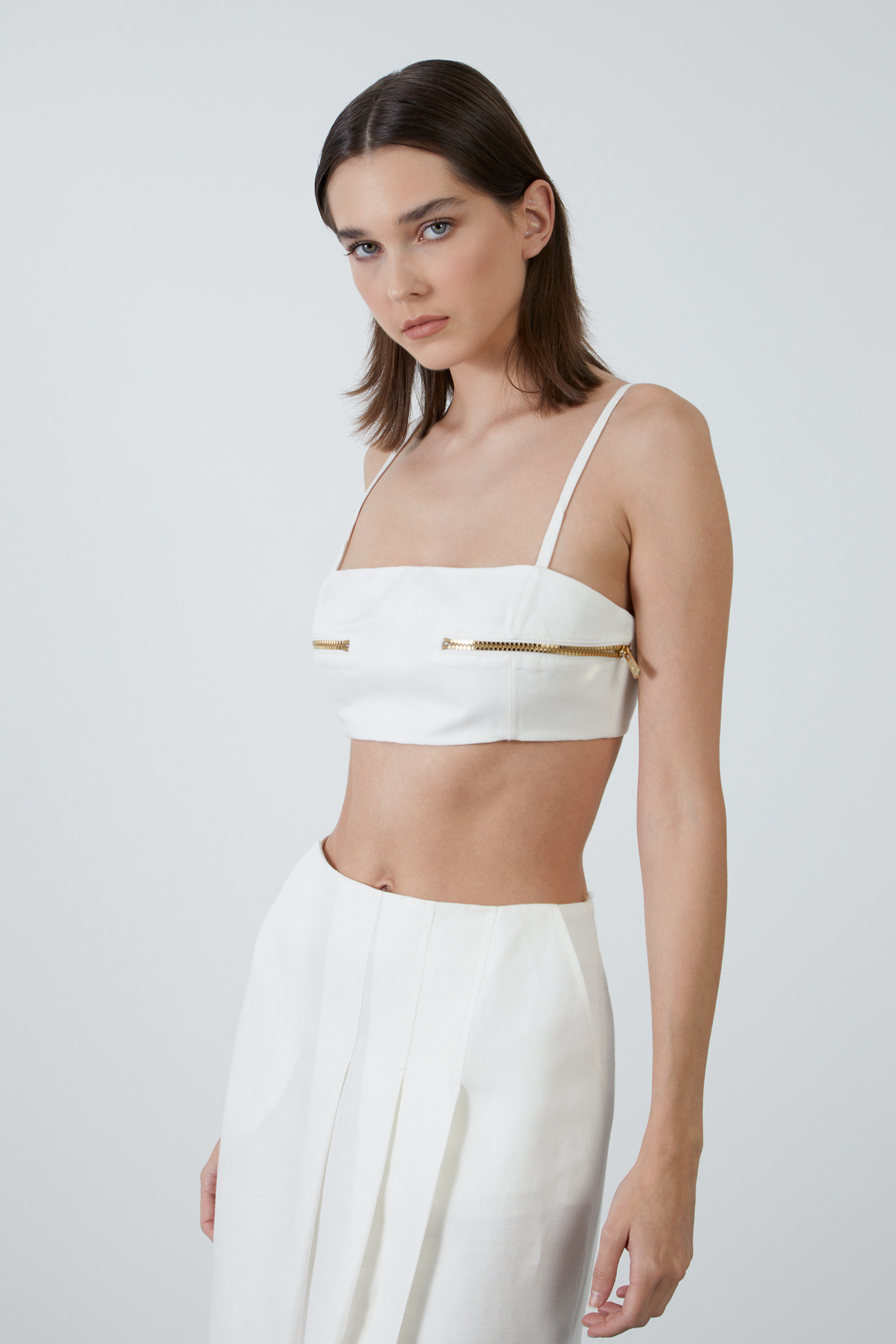 Fermuar Detaylı Askılı Büstüyer