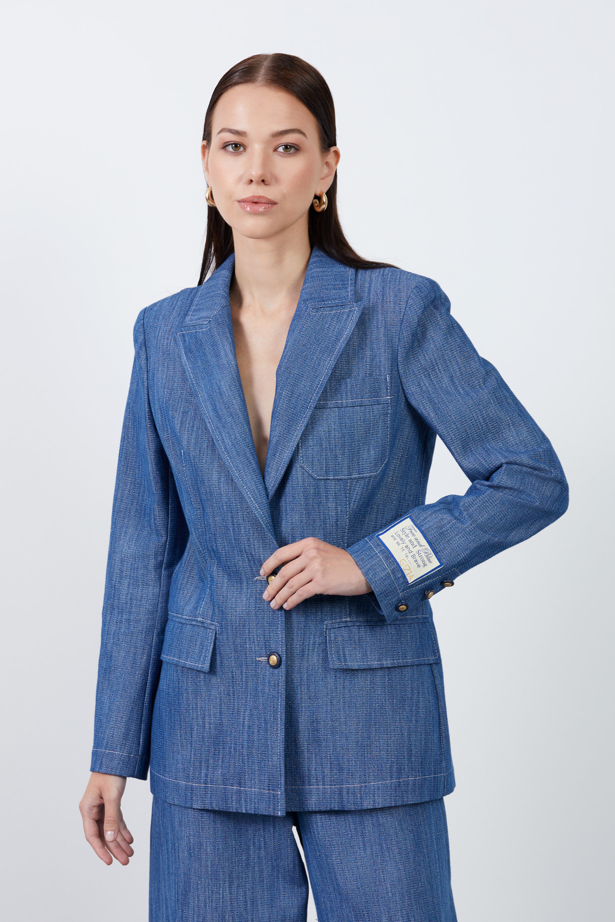 Manşet Detaylı Denim Ceket