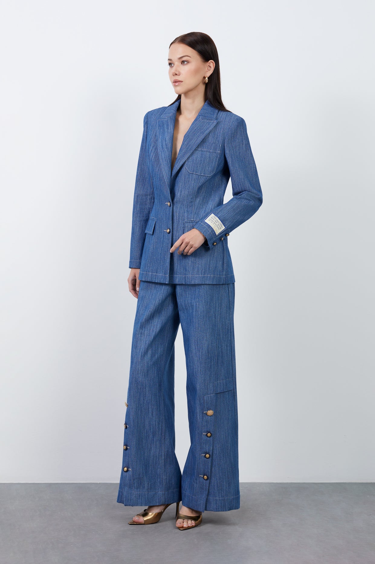 Manşet Detaylı Denim Ceket