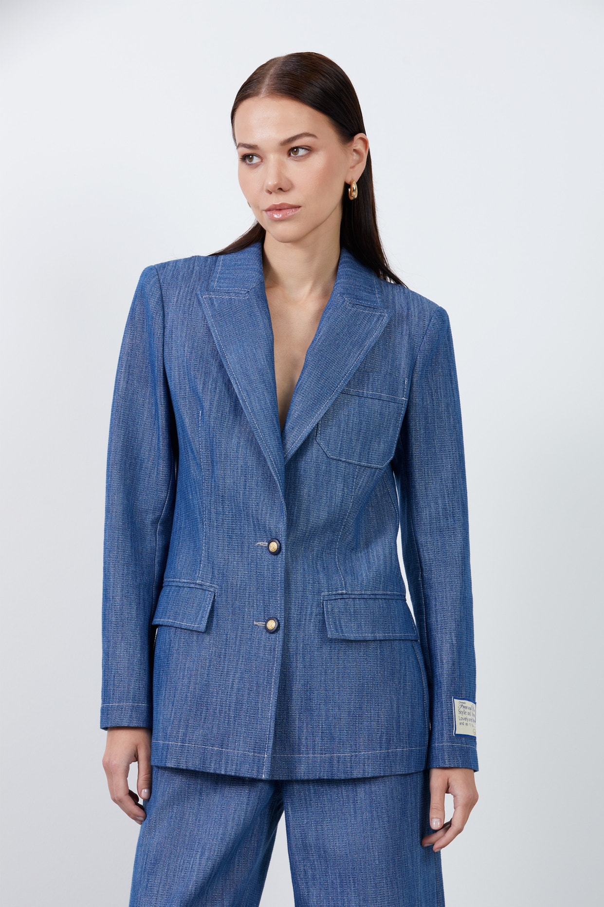 Manşet Detaylı Denim Ceket