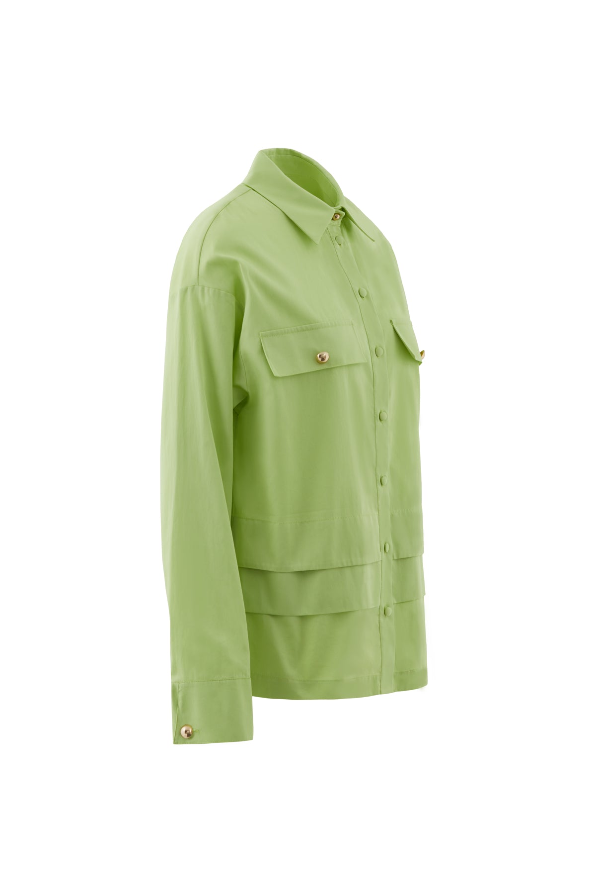 Cep Kapağı Detaylı Uzun Kollu Gömlek