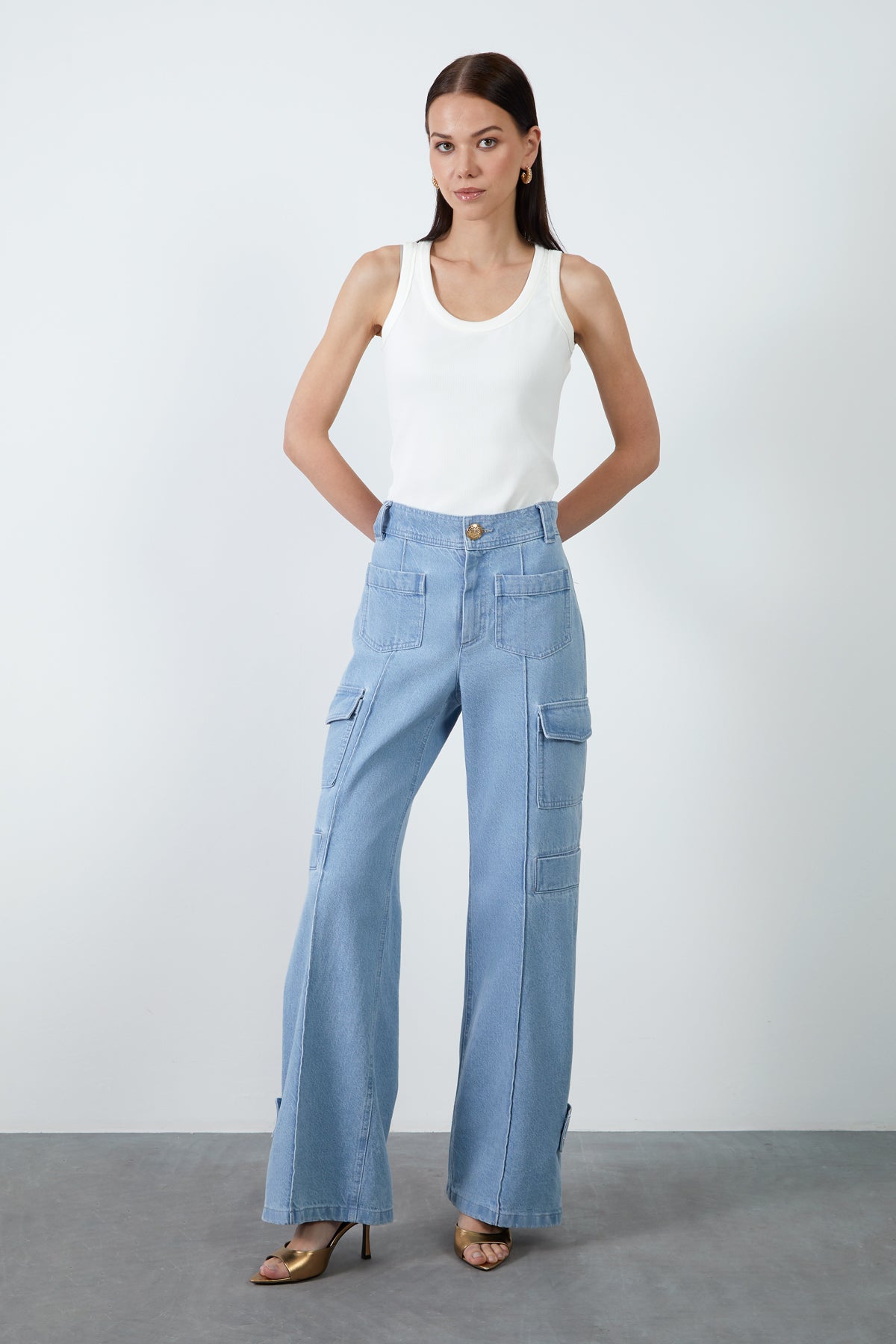 Cep Detaylı Jean Pantolon