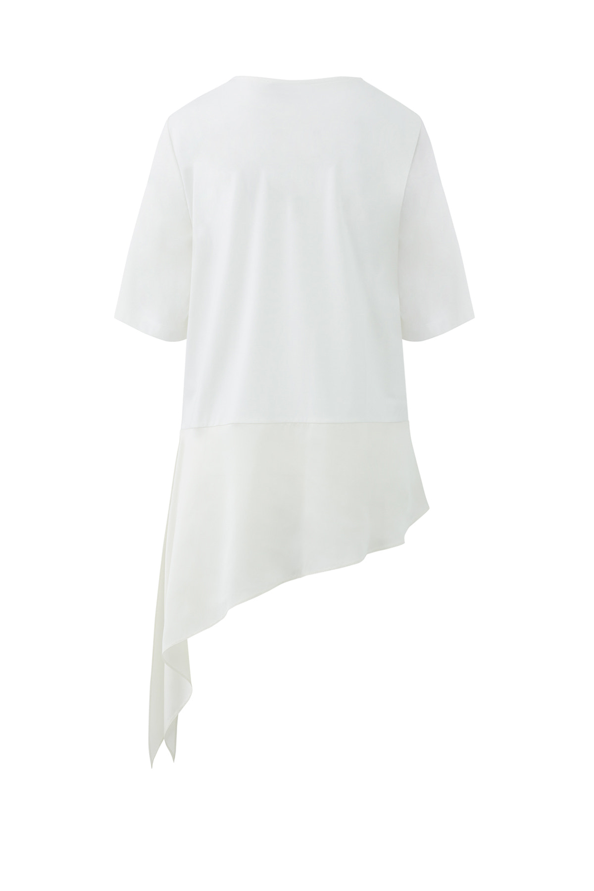 Saten Kumaş Garnili Örme T-Shirt