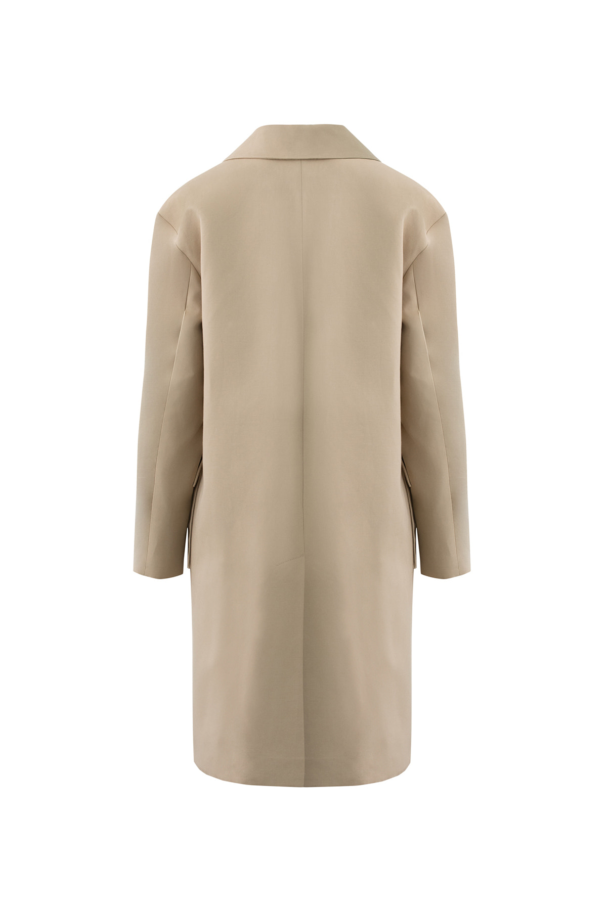 Arkası Yırtmaç Detaylı Uzun Ceket