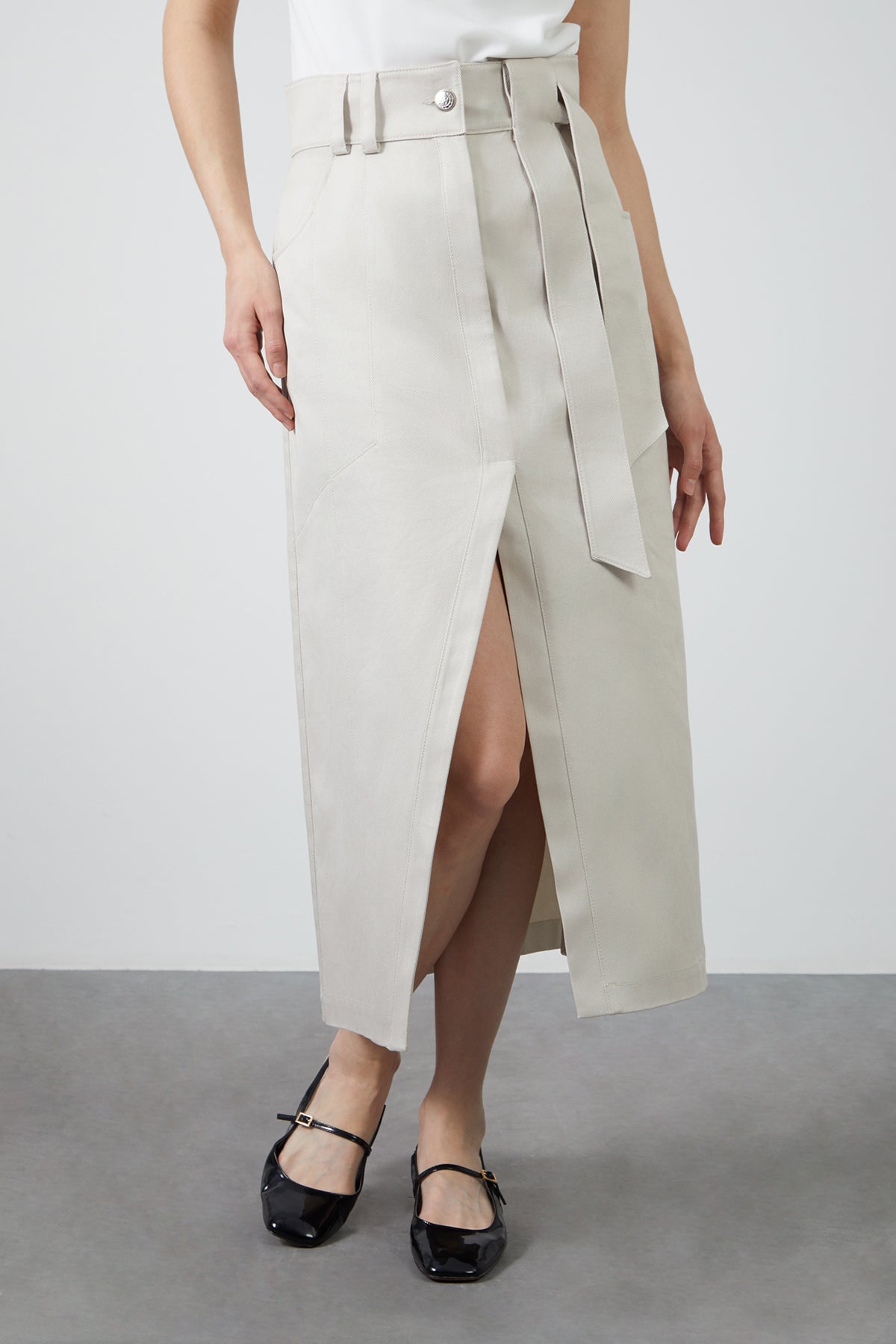 Asimetrik Yırtmaçlı Etek