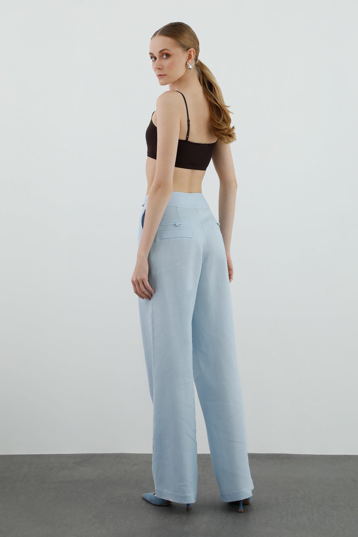 Bol Paça Keten Pantolon