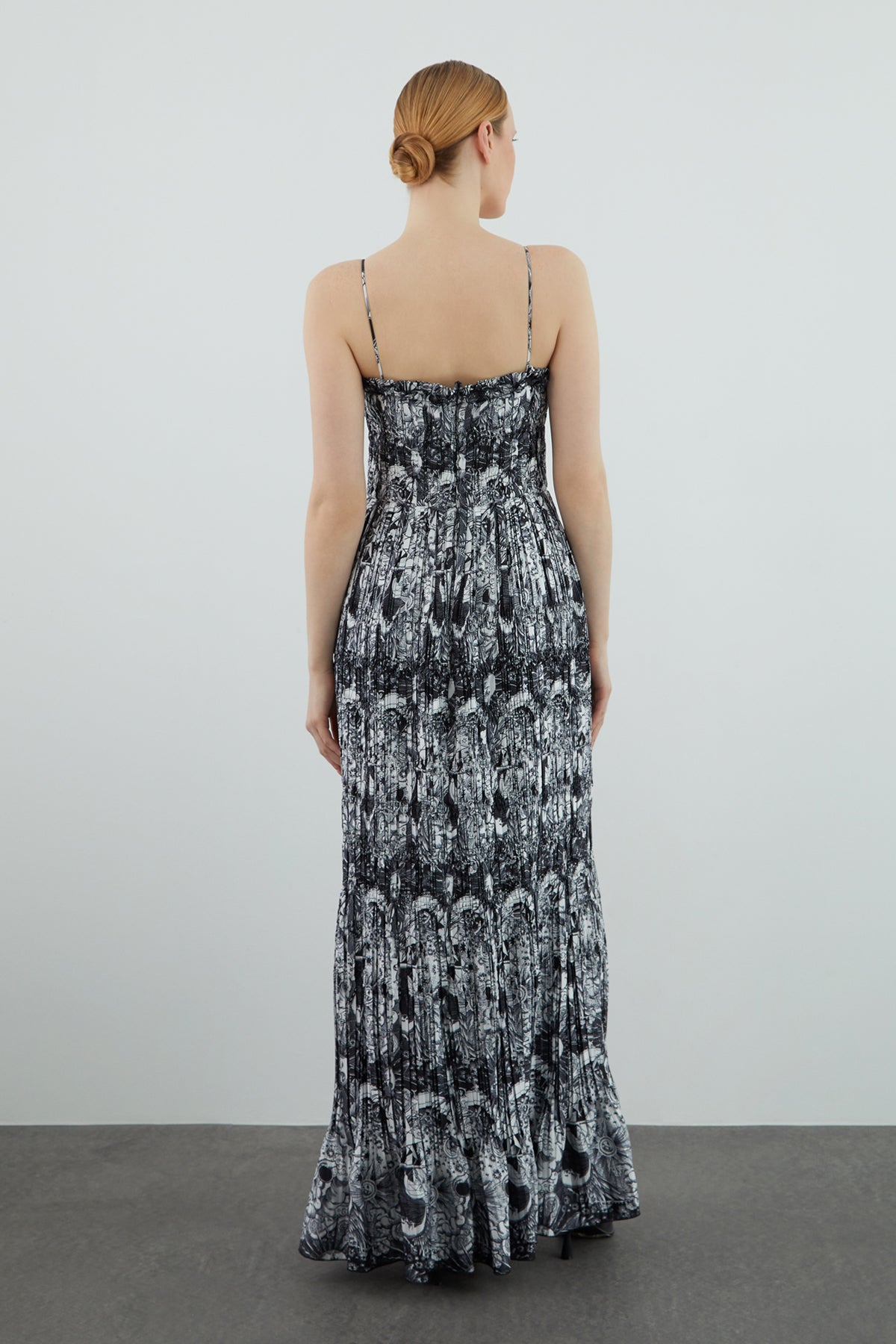 Desenli Astarlı Elbise