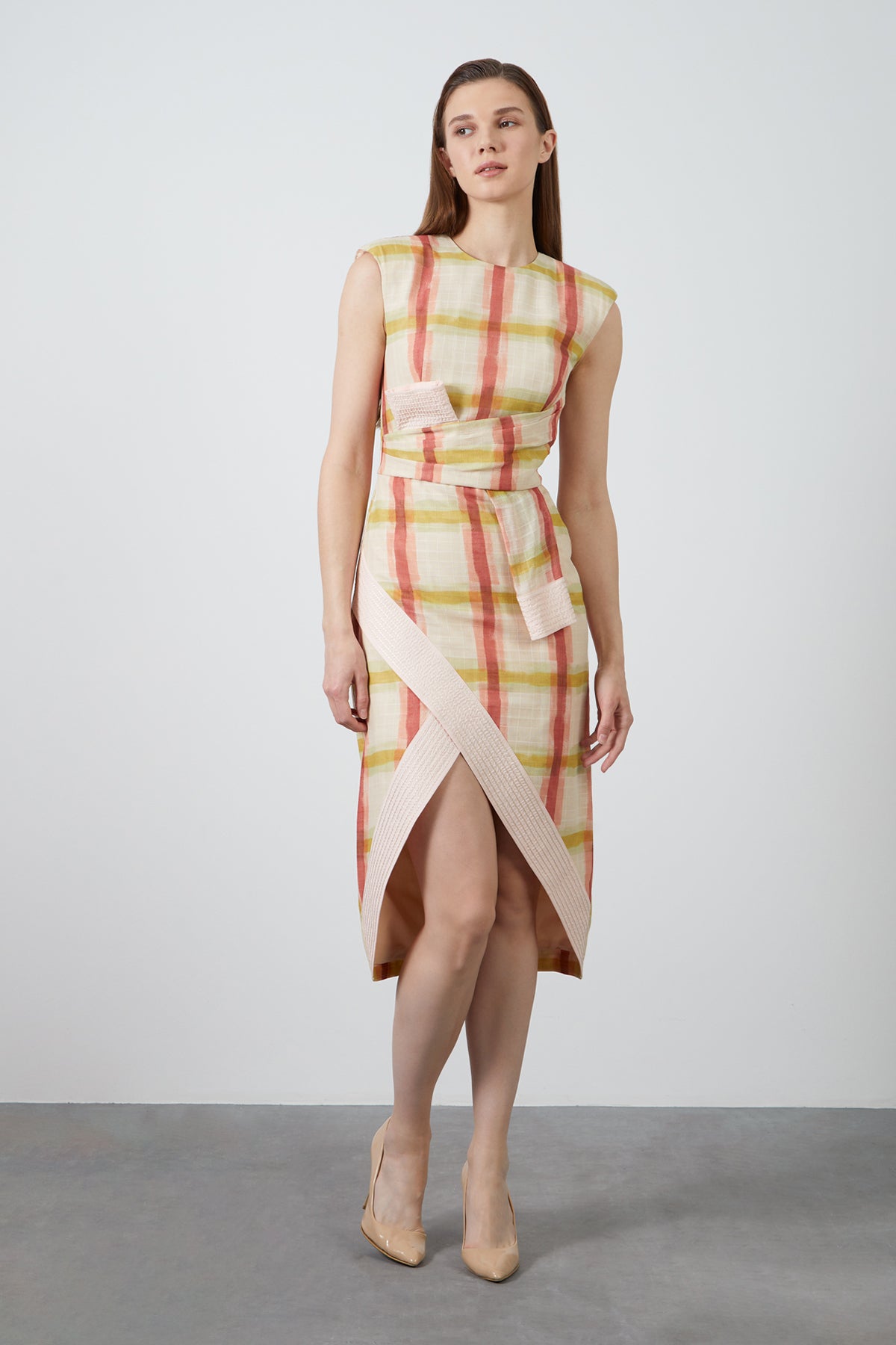 Anvelop Ve Kol Manşet Detaylı Elbise