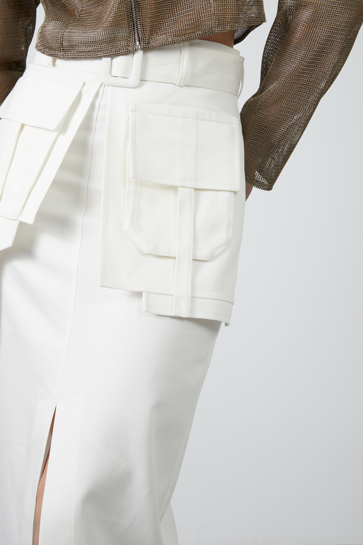 Cep Ve Ön Yırtmaç Detaylı Etek