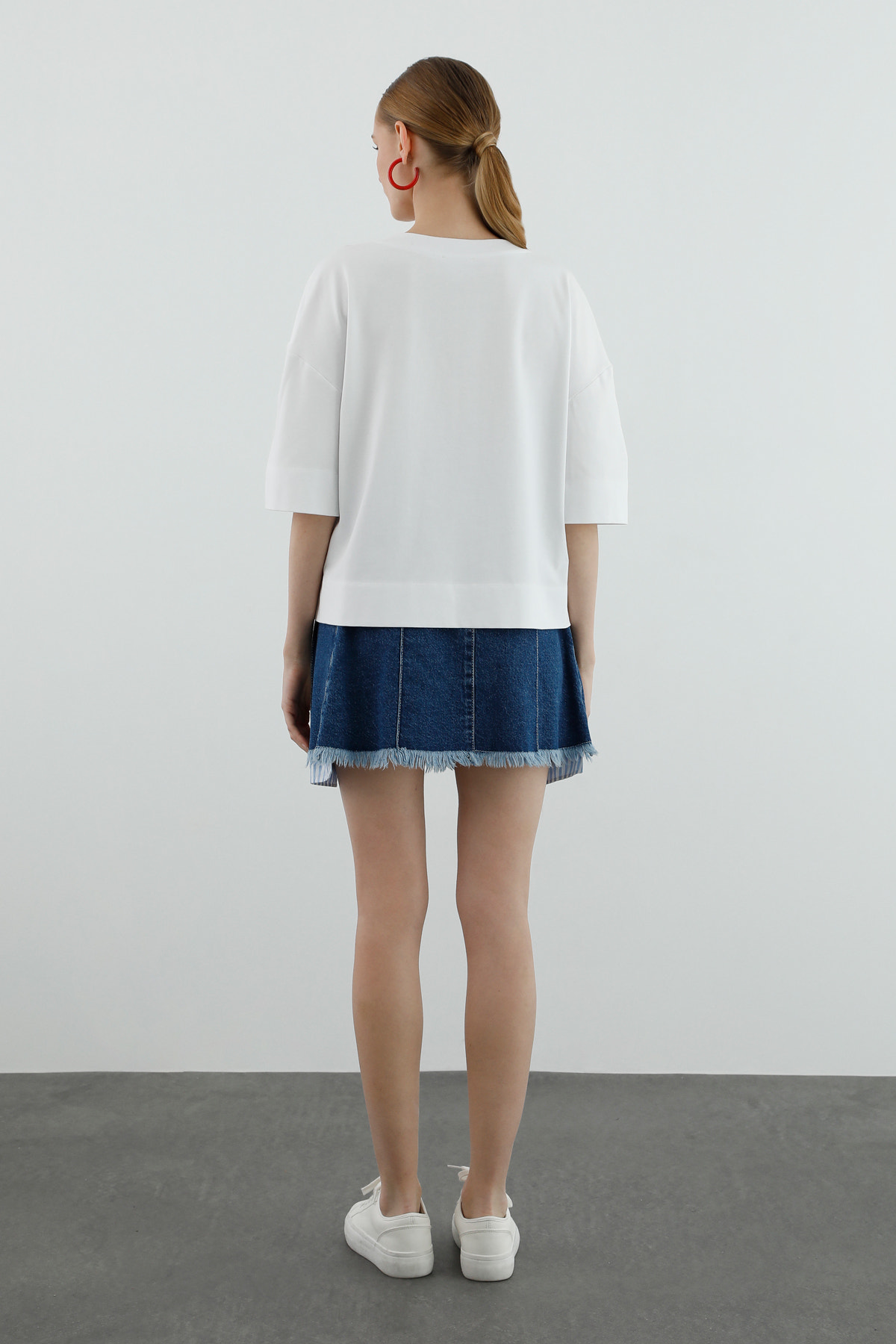 Baskı Detaylı Kısa Kollu T-shirt