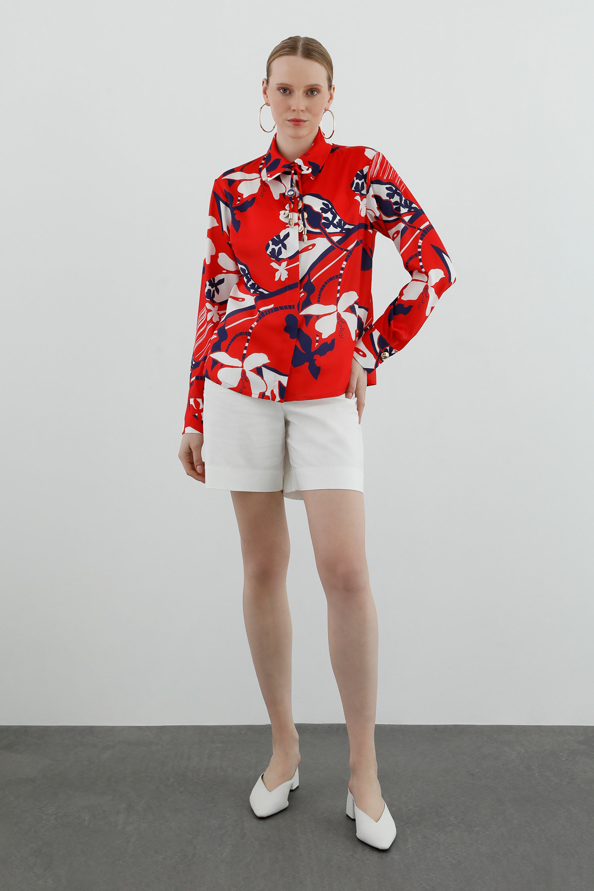 Desenli Uzun Kollu Gömlek