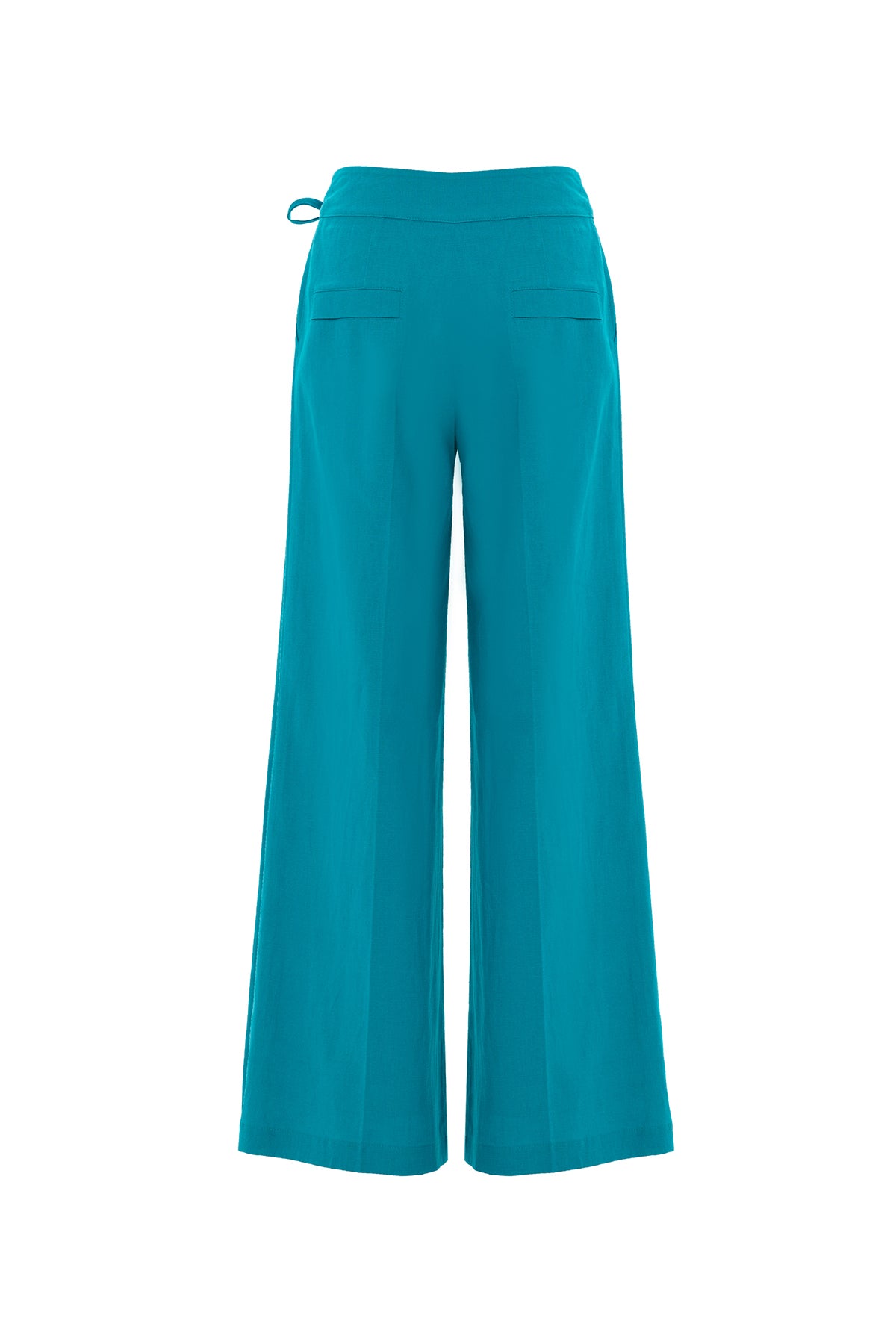 Yandan Bağcıklı Bol Paça Pantolon