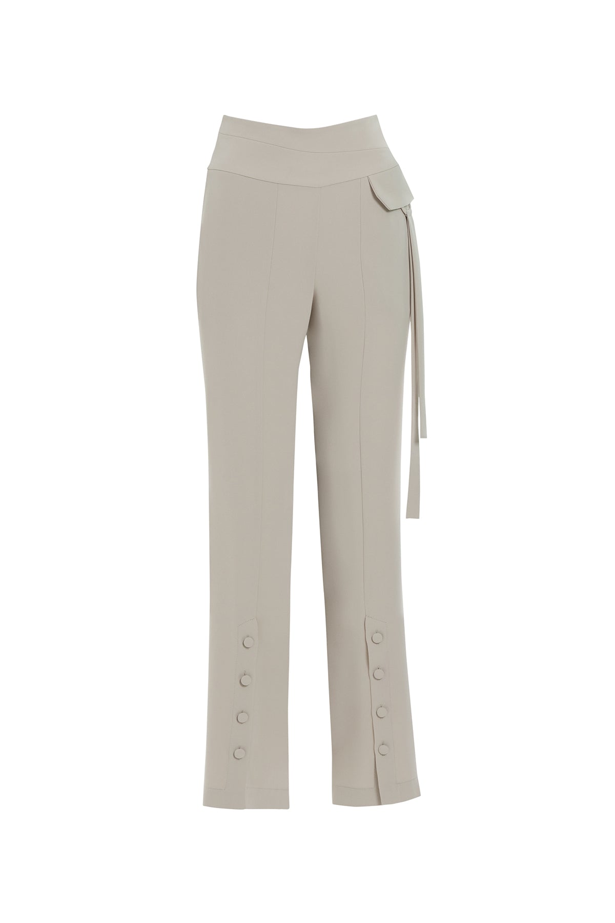 Paçası Düğme Detaylı Pantolon