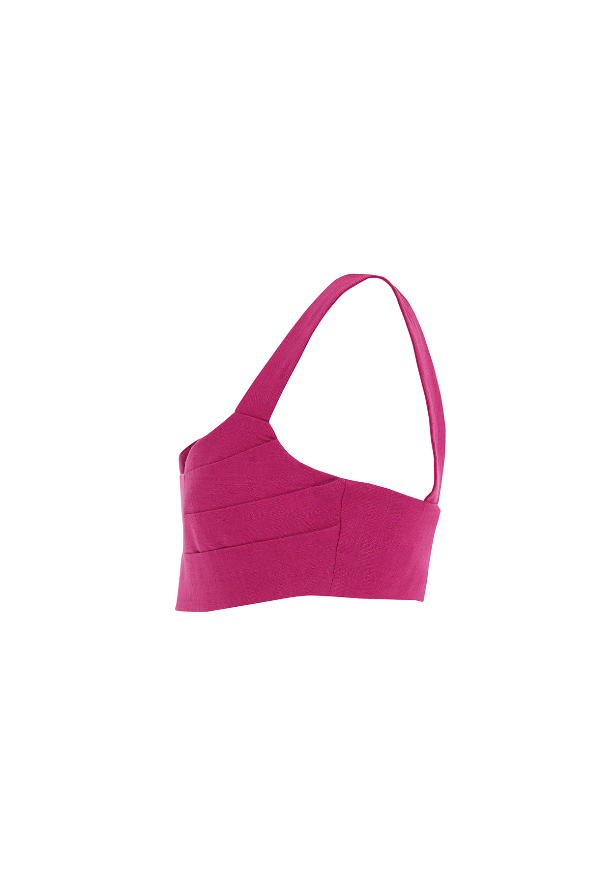 Askılı V Yaka Saks Mavisi Crop