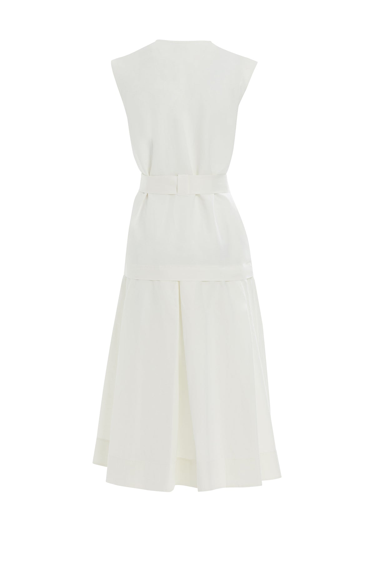 Dikiş Detaylı Cep Kenarı İşlemeli Midi Elbise