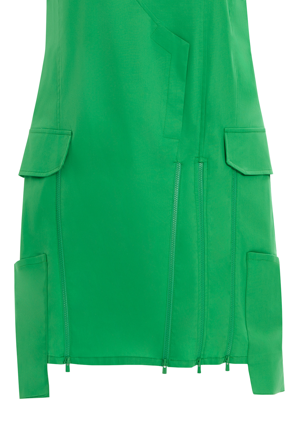 Ön Beden Fermuar Detaylı Kolsuz Mini Elbise