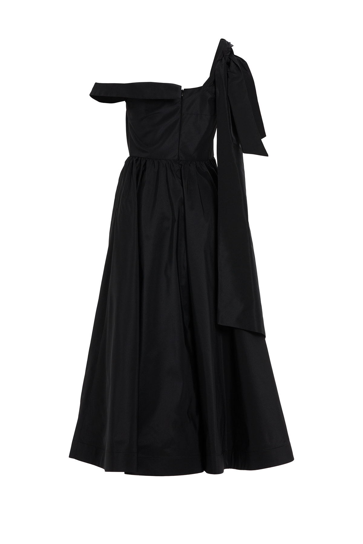 Omuzdan Bağlamalı Pili Detaylı İşlemeli Midi Elbise