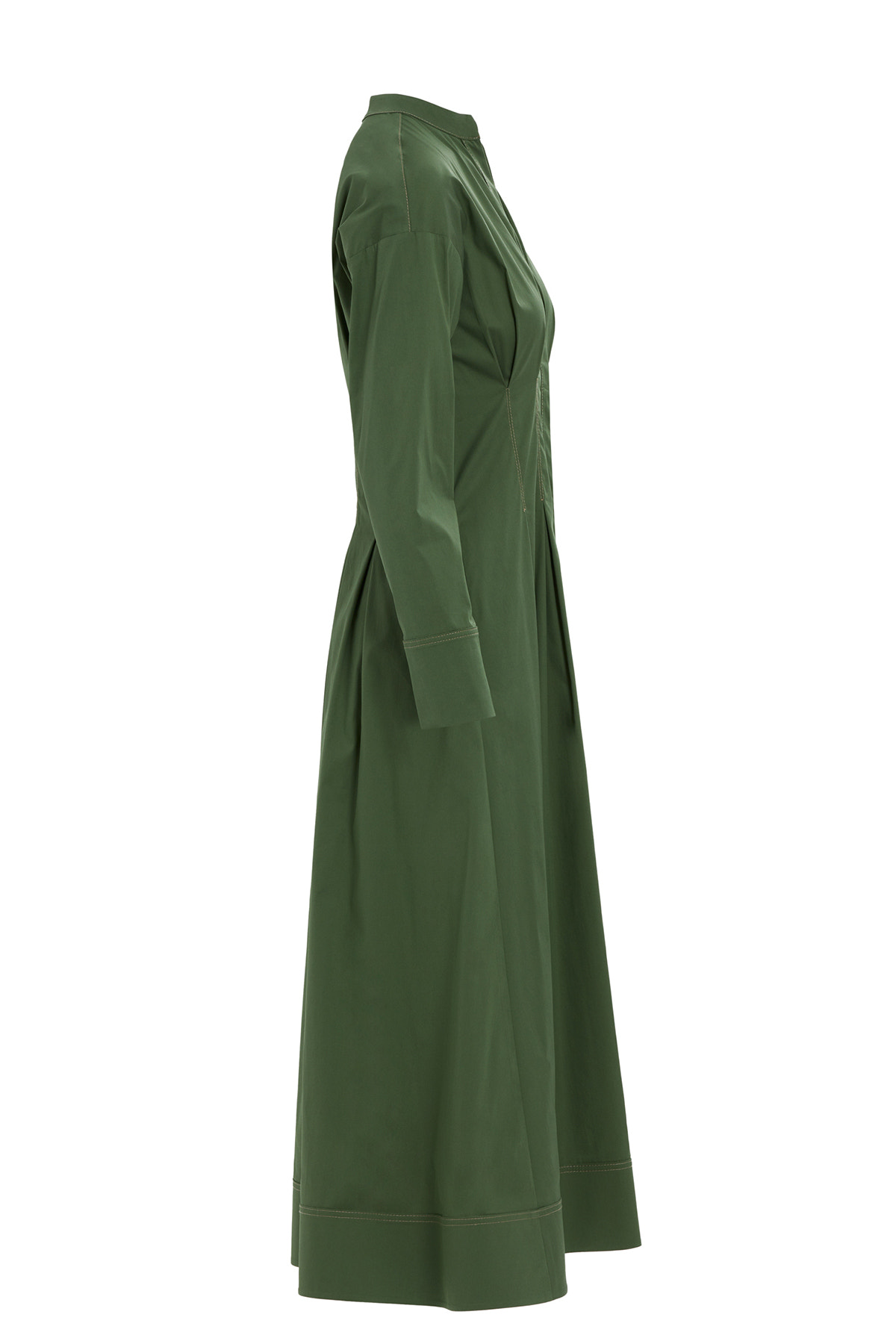 Hakim Yaka Uzun Kollu Maxi Elbise