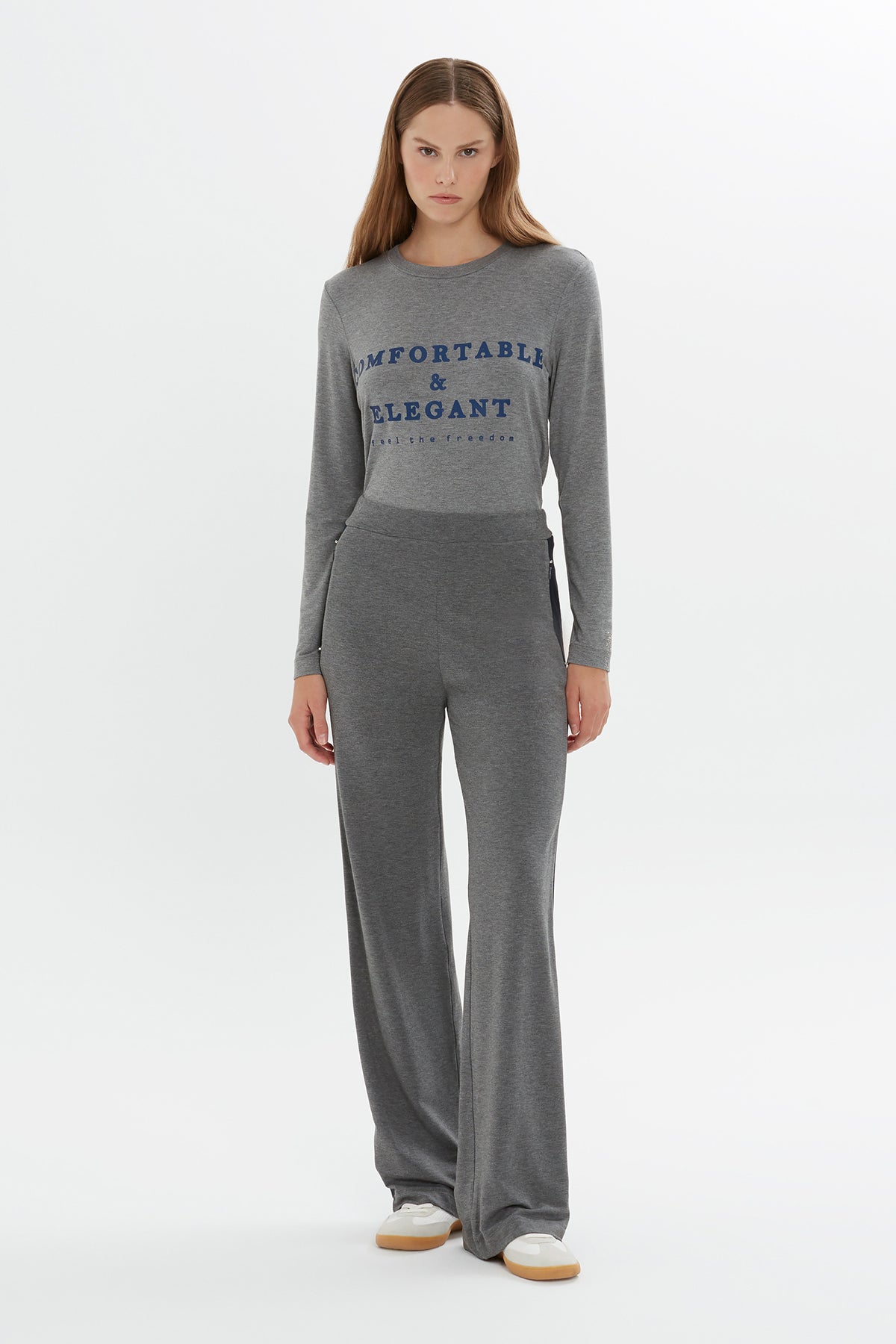 Beli Lastikli Yan Cepleri Fermuarlı Rahat Kesim Pantolon