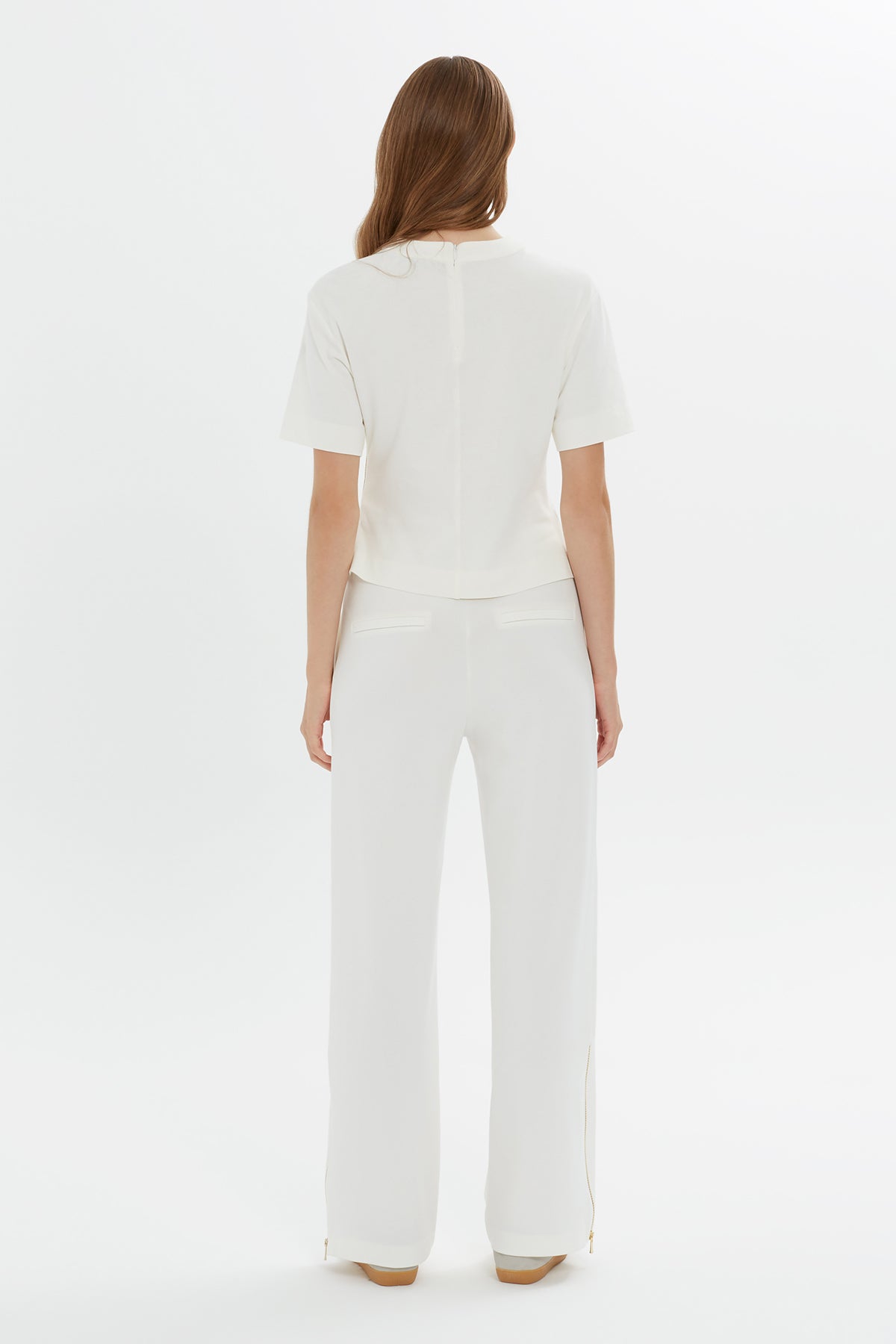 Fermuar Detaylı Kısa Kollu Tshirt