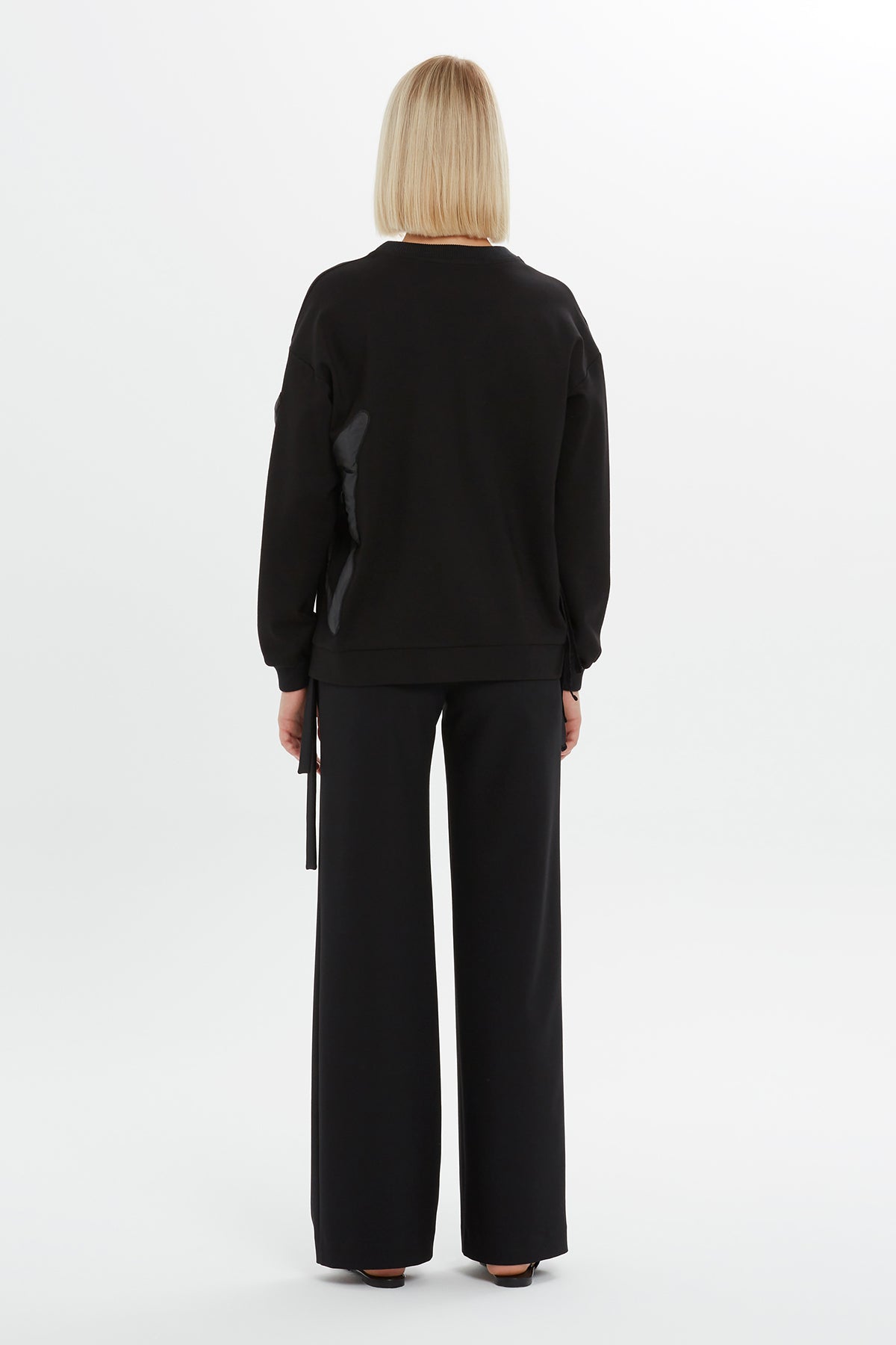 Kelebek Baskılı Uzun Kollu Sweatshirt