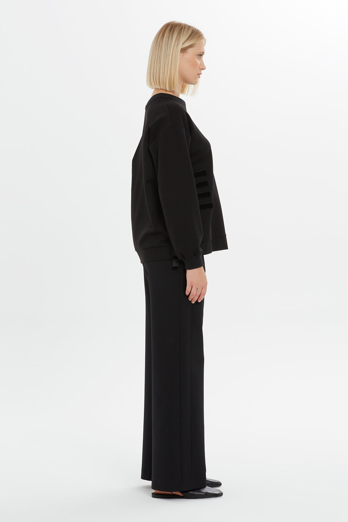 Kelebek Baskılı Uzun Kollu Sweatshirt