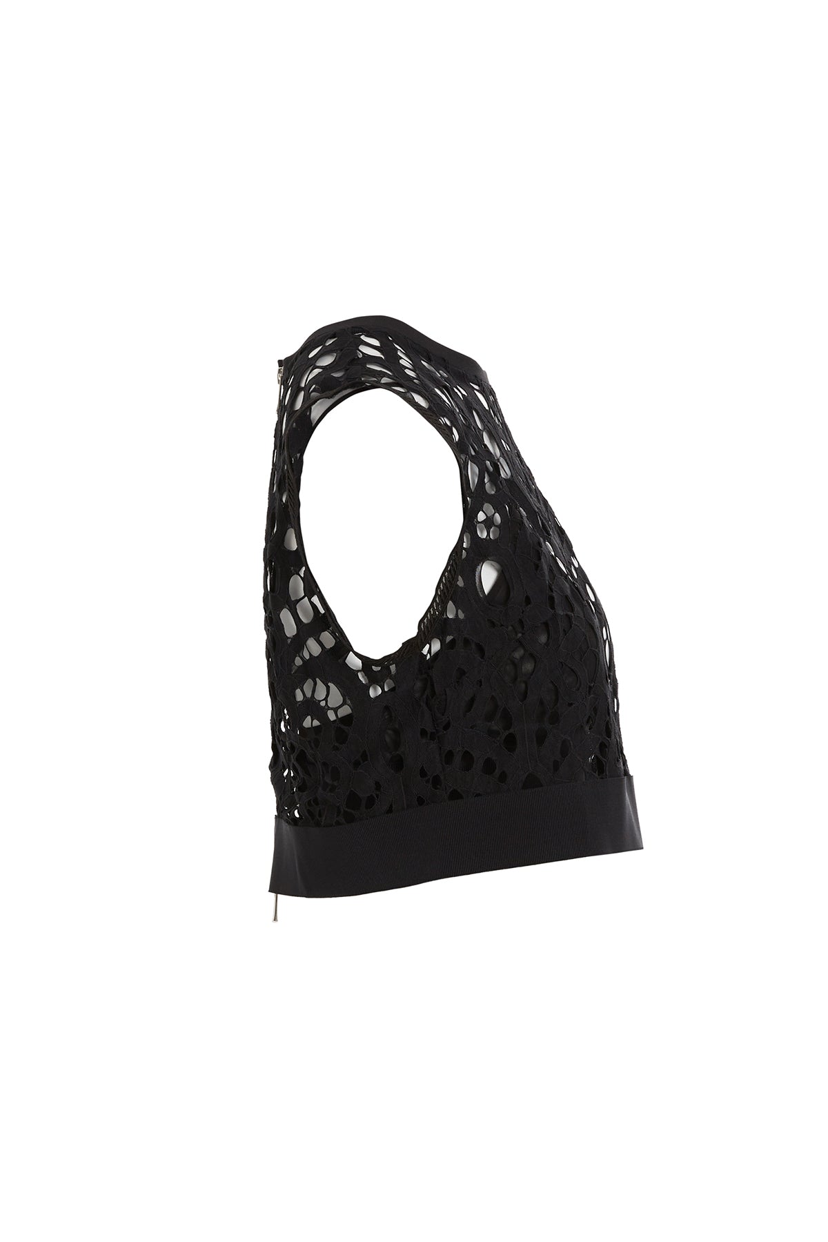 Etek Ucu Lastikli İç Büstiyerli Dantel Bluz