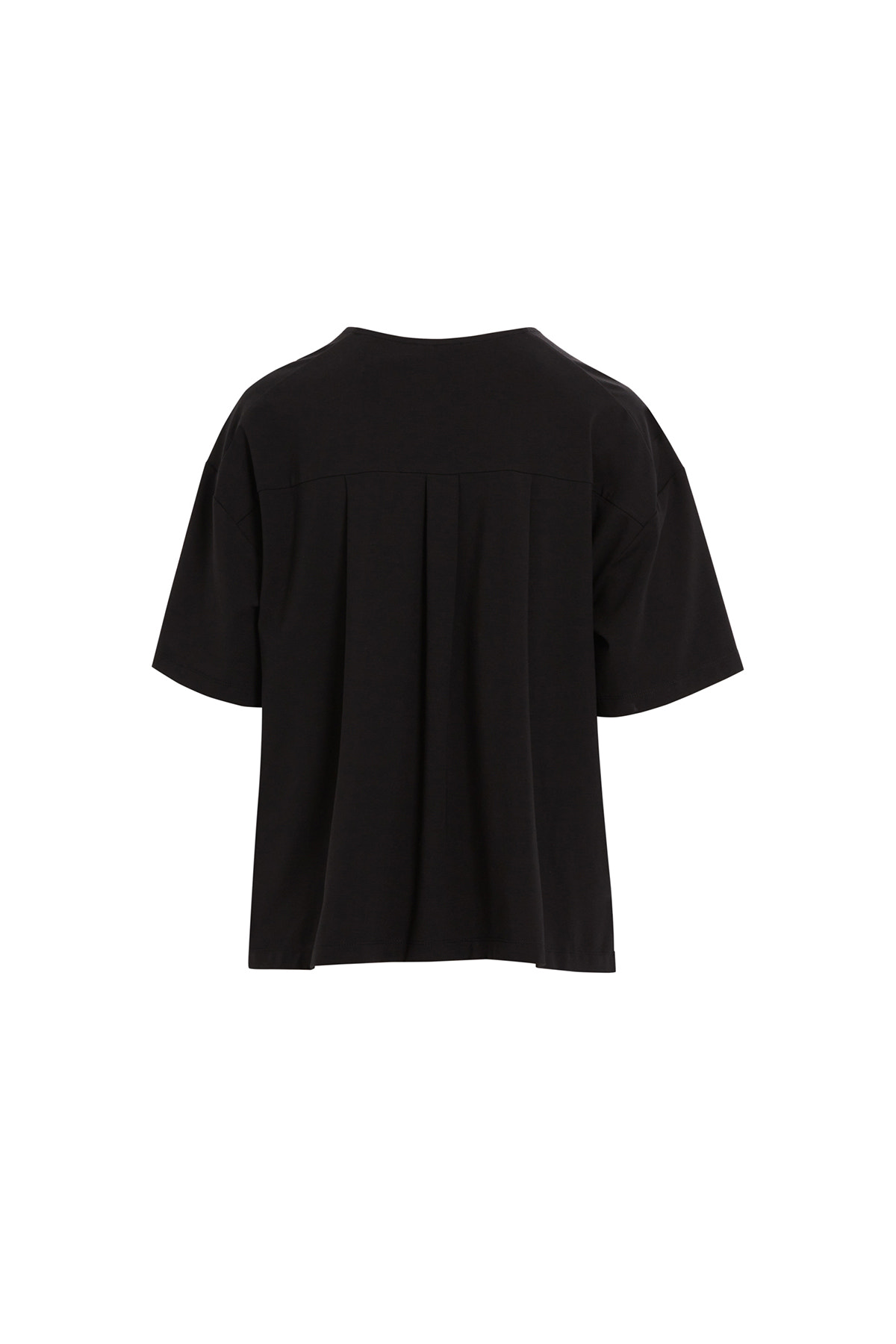 Ön Kısmı Pano Garnili Boncuk İşlemeli Kısa Kollu T-Shirt