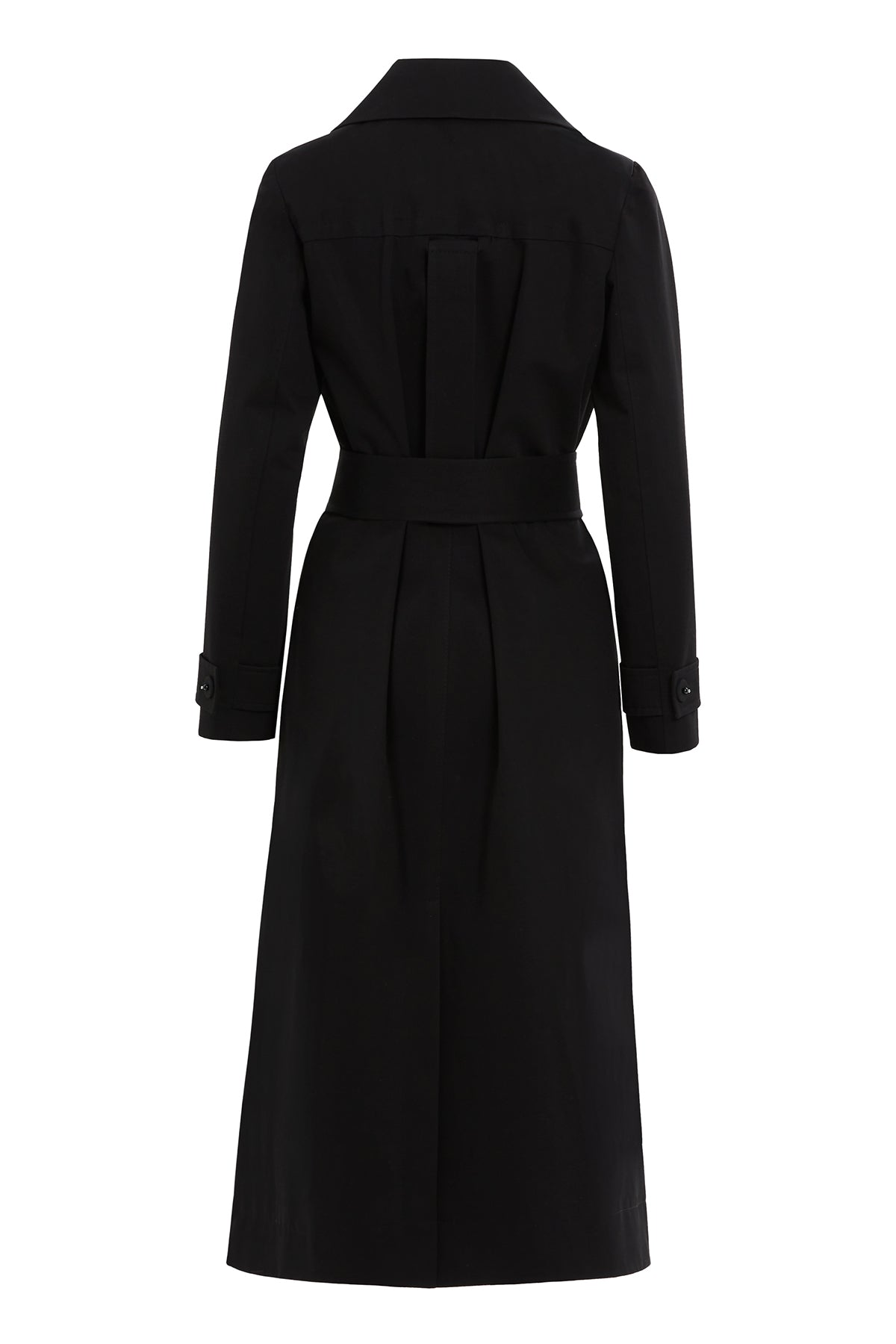 Ceket Yakalı Önü Kruvaze Çıtçıt Kapamalı Uzun Trençkot