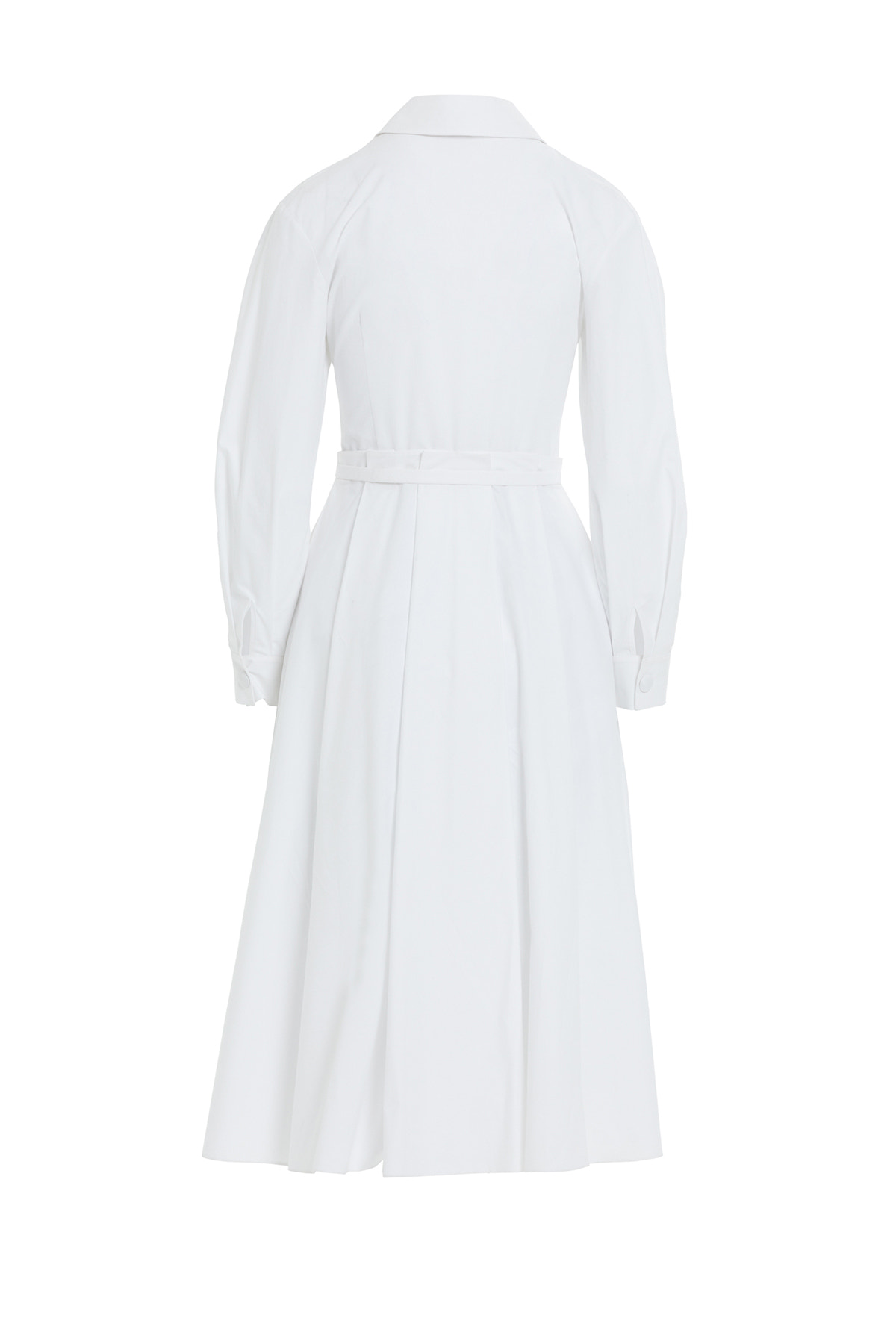 Gömlek Yaka Fermuarlı Midi Elbise