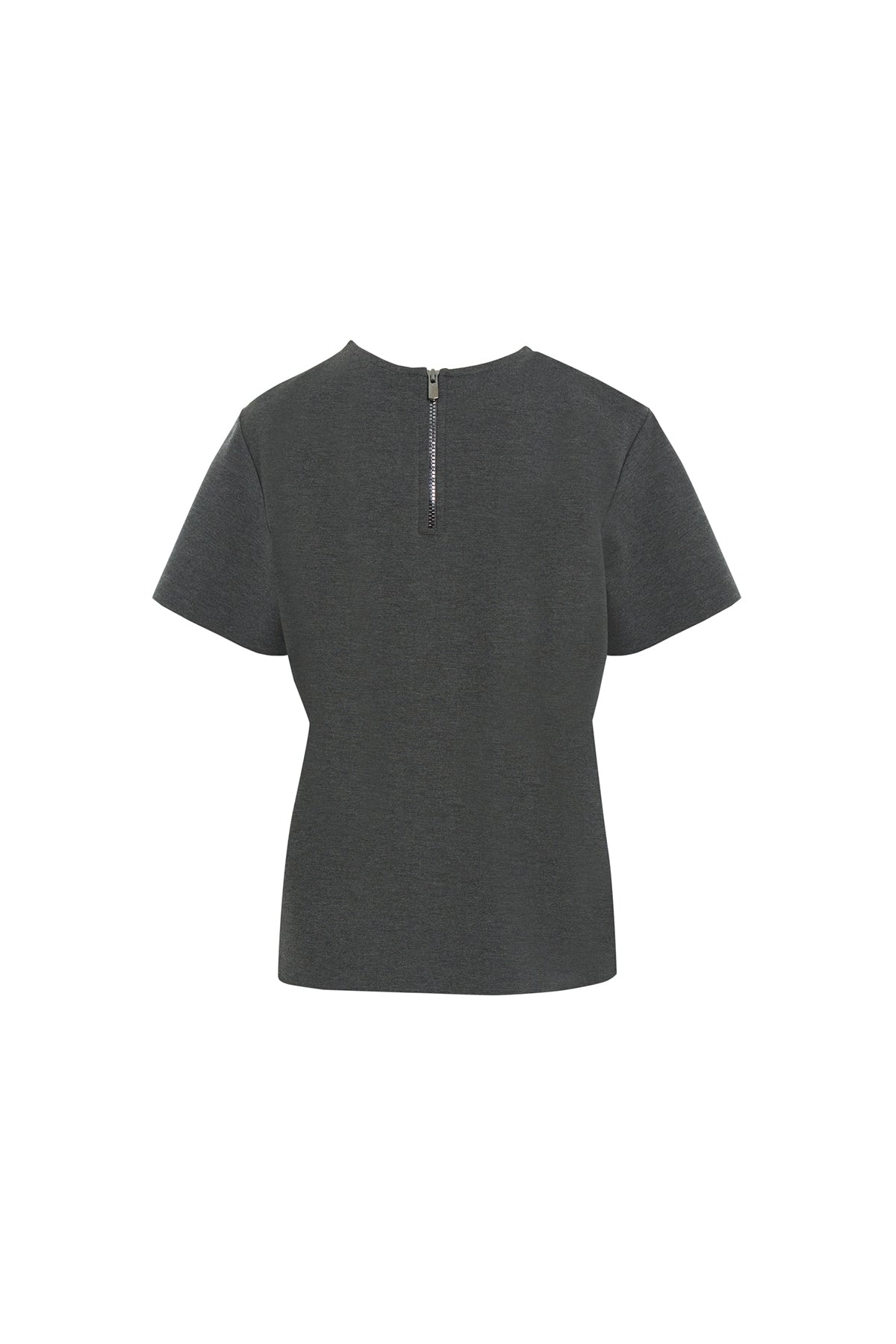 Önü Boncuk İşlemeli Kısa Kollu Tshirt