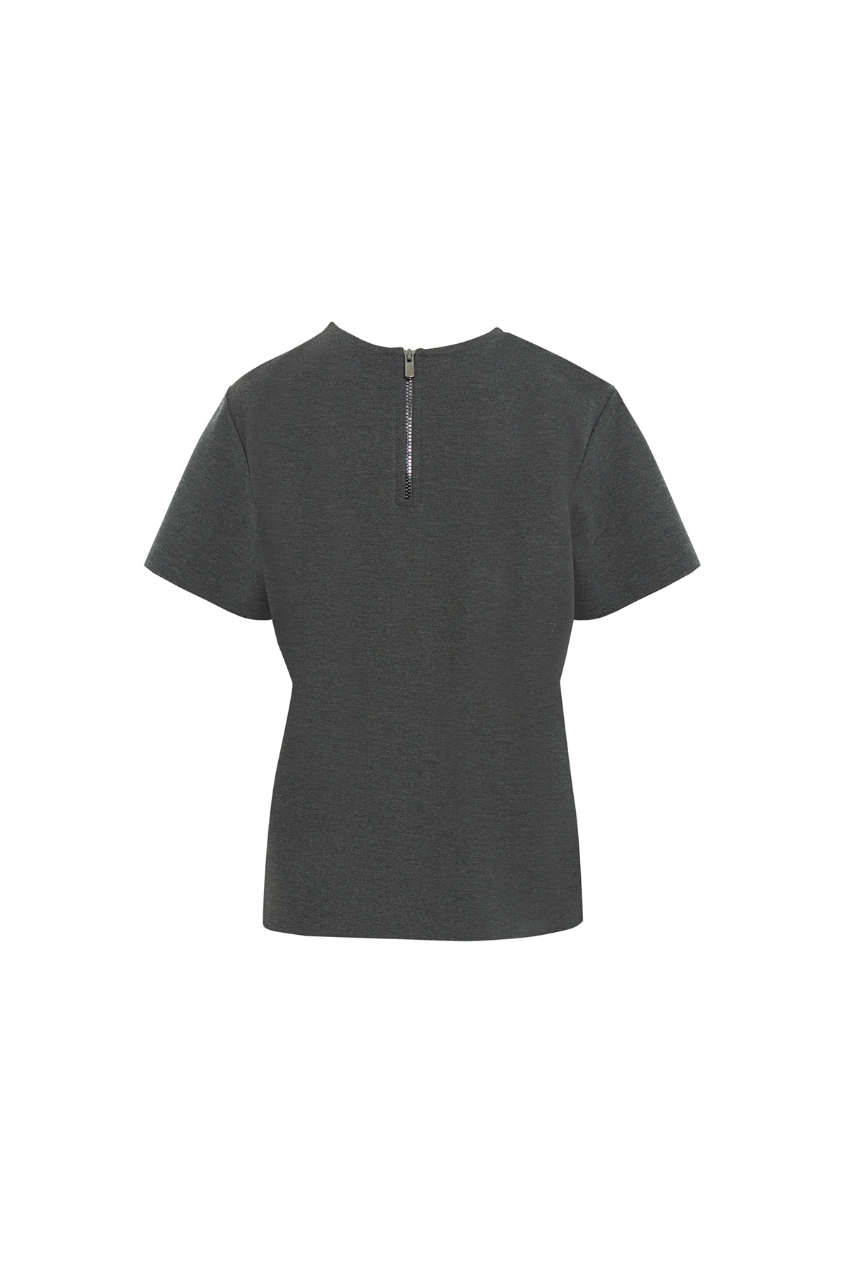 Önü Boncuk İşlemeli Kısa Kollu T-shirt