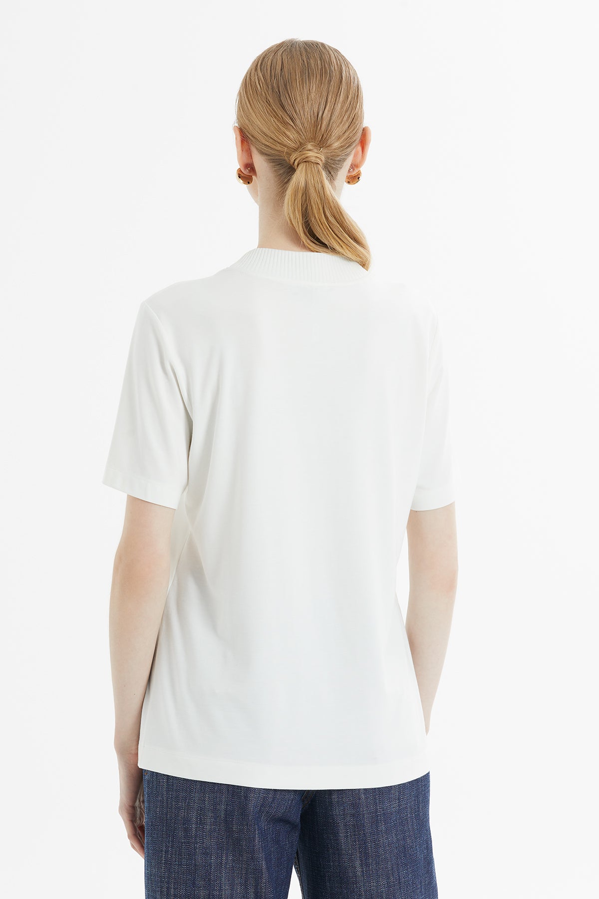 Bisiklet Yaka Kısa Kollu T-Shirt