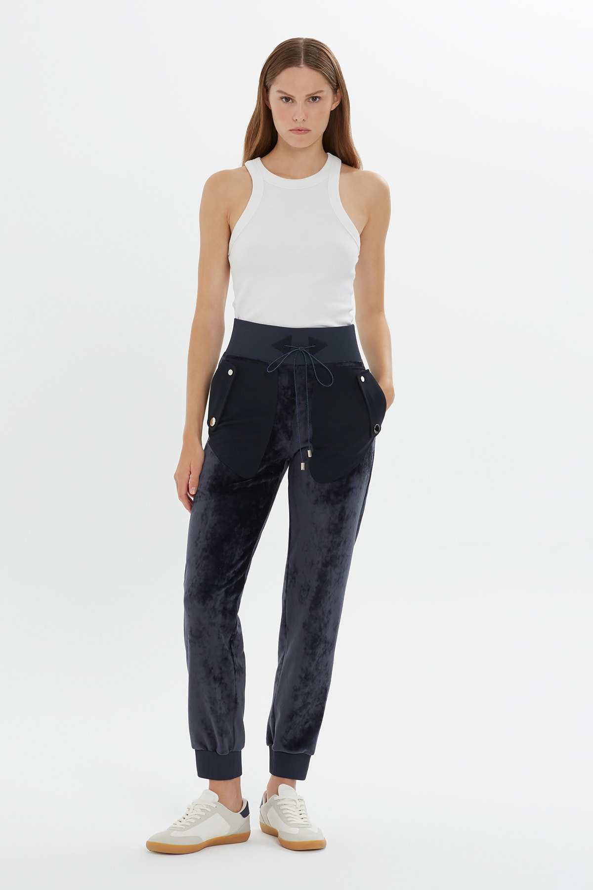 Koyu Kadife Eşofman Altı