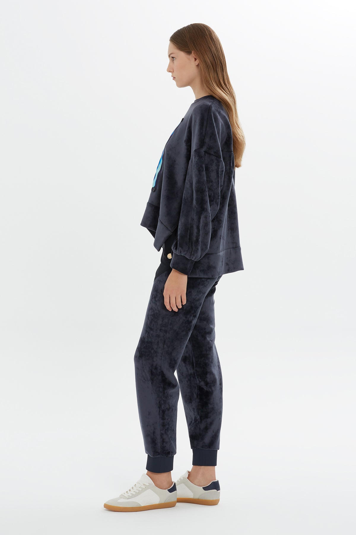 Termal Baskılı Kadife Sweatshirt